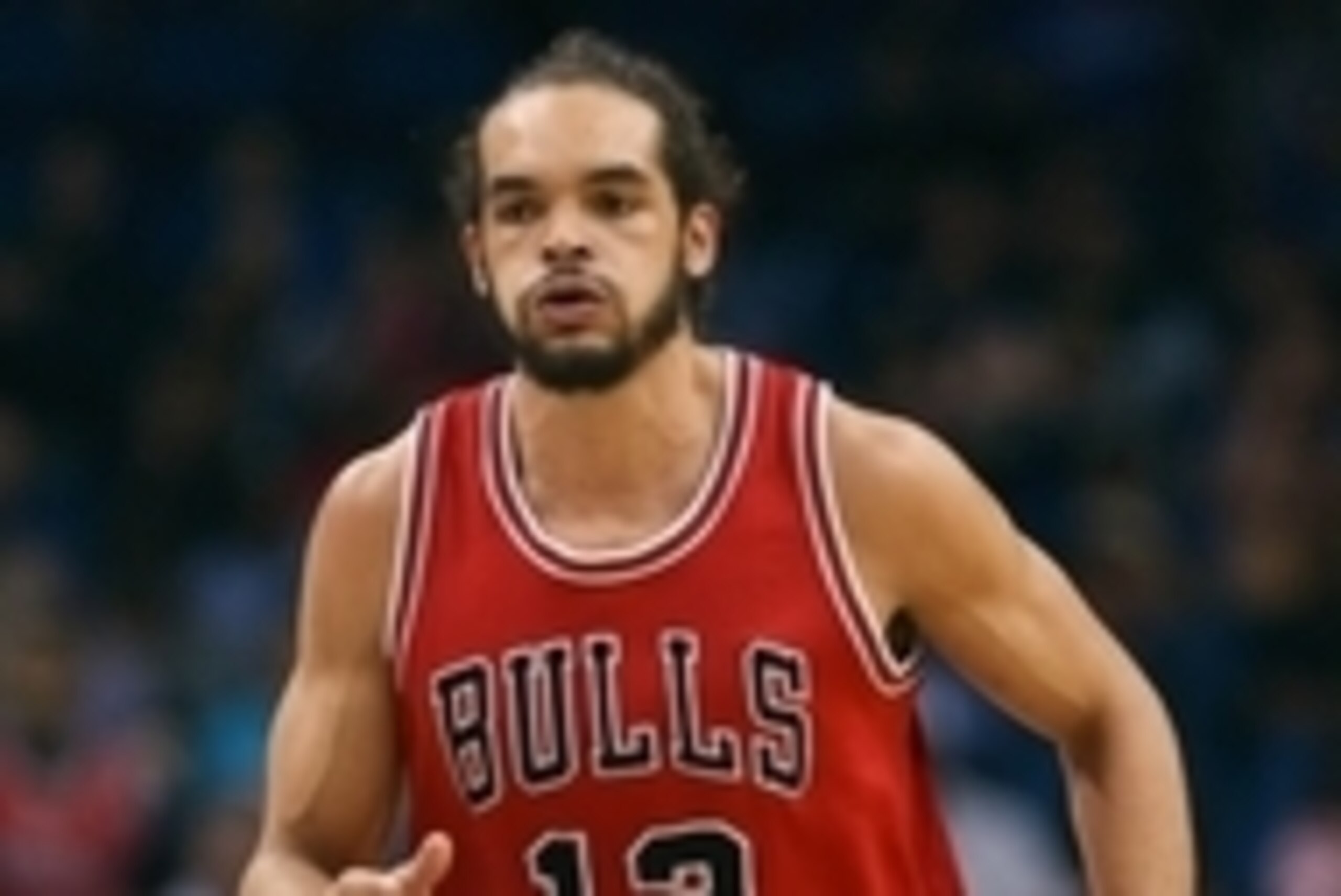 Feb 8, 2015; Orlando, FL, USA; Chicago Bulls center Joakim Noah (13) during the fourth quarter of an NBA basketball game at Amway Center. The Chicago Bulls defeated the Orlando Magic 98-97. Mandatory Credit: Reinhold Matay-USA TODAY Sports