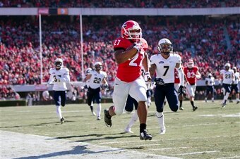 Chubb ran away from defenders in 2014.