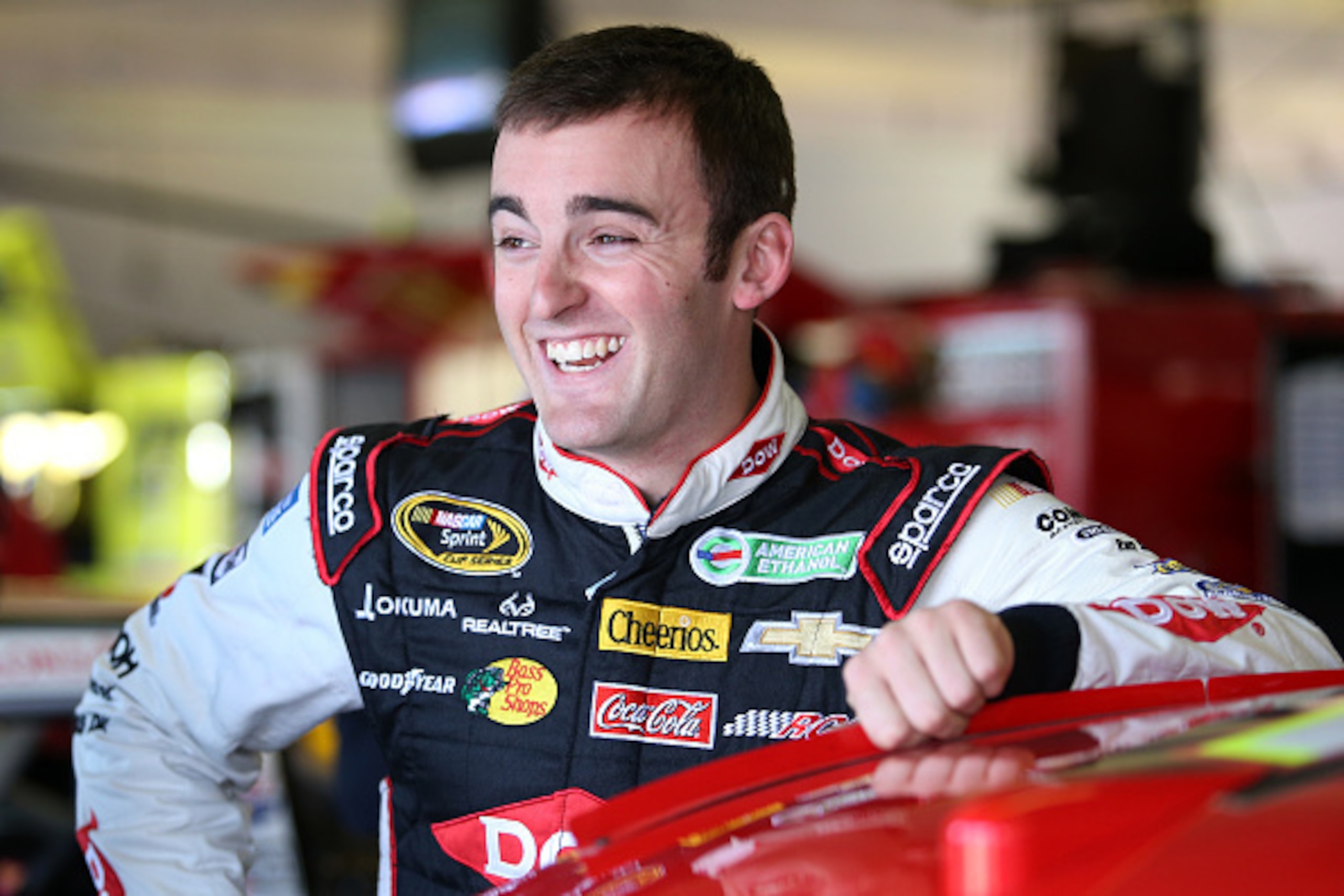 FORT WORTH, TX - OCTOBER 31:  Austin Dillon, driver of the #3 Dow Energy & Water Chevrolet, stands in the garage area during practice for the NASCAR Sprint Cup Series AAA Texas 500 at Texas Motor Speedway on October 31, 2014 in Fort Worth, Texas.  (Photo 