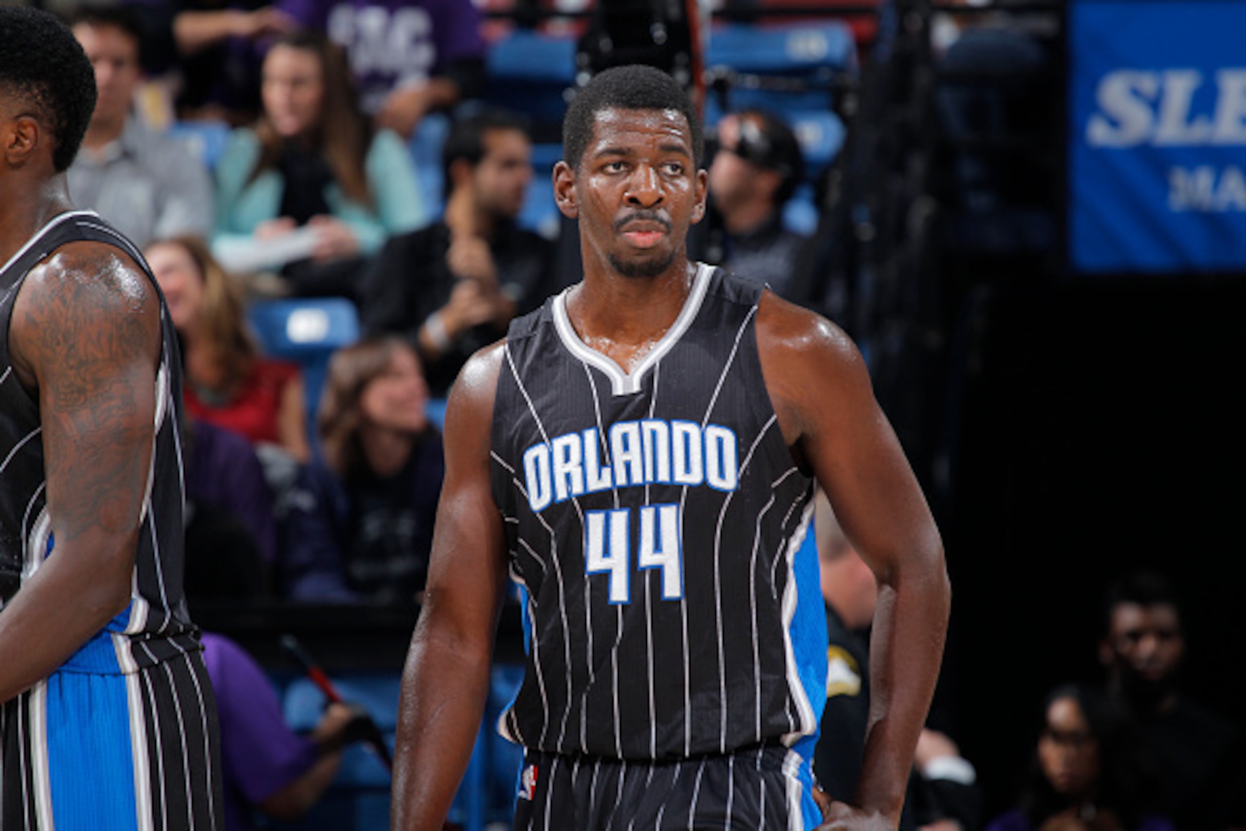 SACRAMENTO, CA - DECEMBER 6: Andrew Nicholson #44 of the Orlando Magic stands on the court during the game against the Sacramento Kings on December 6, 2014 at Sleep Train Arena in Sacramento, California. NOTE TO USER: User expressly acknowledges and agree