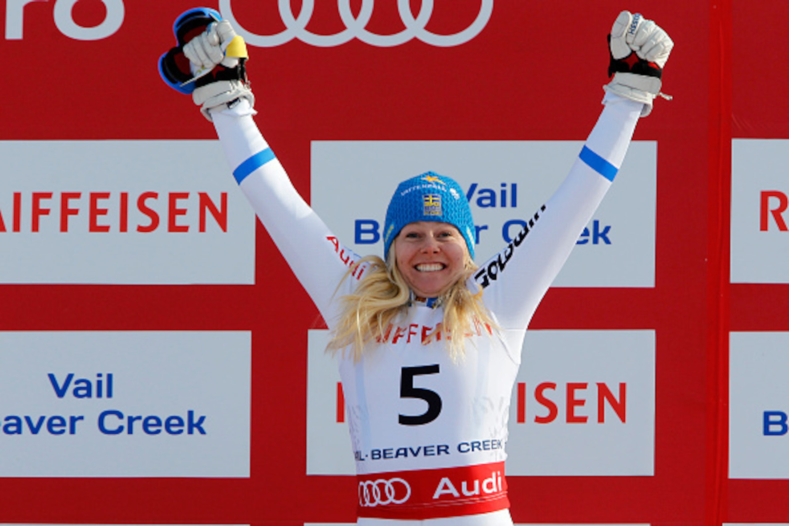 BEAVER CREEK, CO - FEBRUARY 12: (FRANCE OUT) Jessica Lindell-Vikarby of Sweden wins the bronze medal during the FIS Alpine World Ski Championships Women's Giant Slalom on February 12, 2015 in Beaver Creek, Colorado. (Photo by Alexis Boichard/Agence Zoom/ BEAVER CREEK, CO - FEBRUARY 12: (FRANCE OUT) Jessica Lindell-Vikarby of Sweden wins the bronze medal during the FIS Alpine World Ski Championships Women's Giant Slalom on February 12, 2015 in Beaver Creek, Colorado. (Photo by Alexis Boichard/Agence Zoom/
