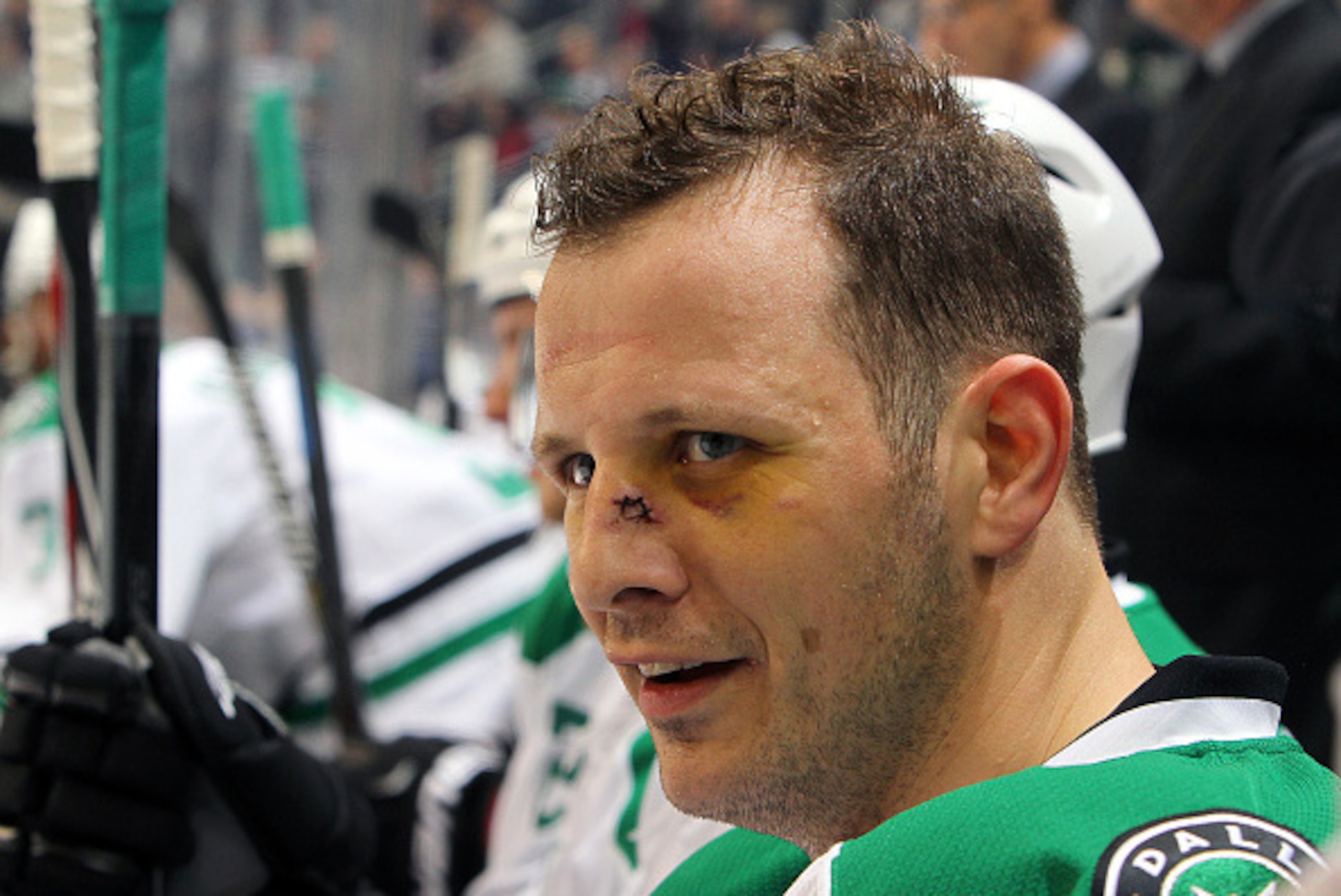 WINNIPEG, CANADA - JANUARY 31: Jason Spezza #90 of the Dallas Stars looks on from the bench during first period action against the Winnipeg Jets on January 31, 2015 at the MTS Centre in Winnipeg, Manitoba, Canada. (Photo by Jonathan Kozub/NHLI via Getty WINNIPEG, CANADA - JANUARY 31: Jason Spezza #90 of the Dallas Stars looks on from the bench during first period action against the Winnipeg Jets on January 31, 2015 at the MTS Centre in Winnipeg, Manitoba, Canada. (Photo by Jonathan Kozub/NHLI via Getty