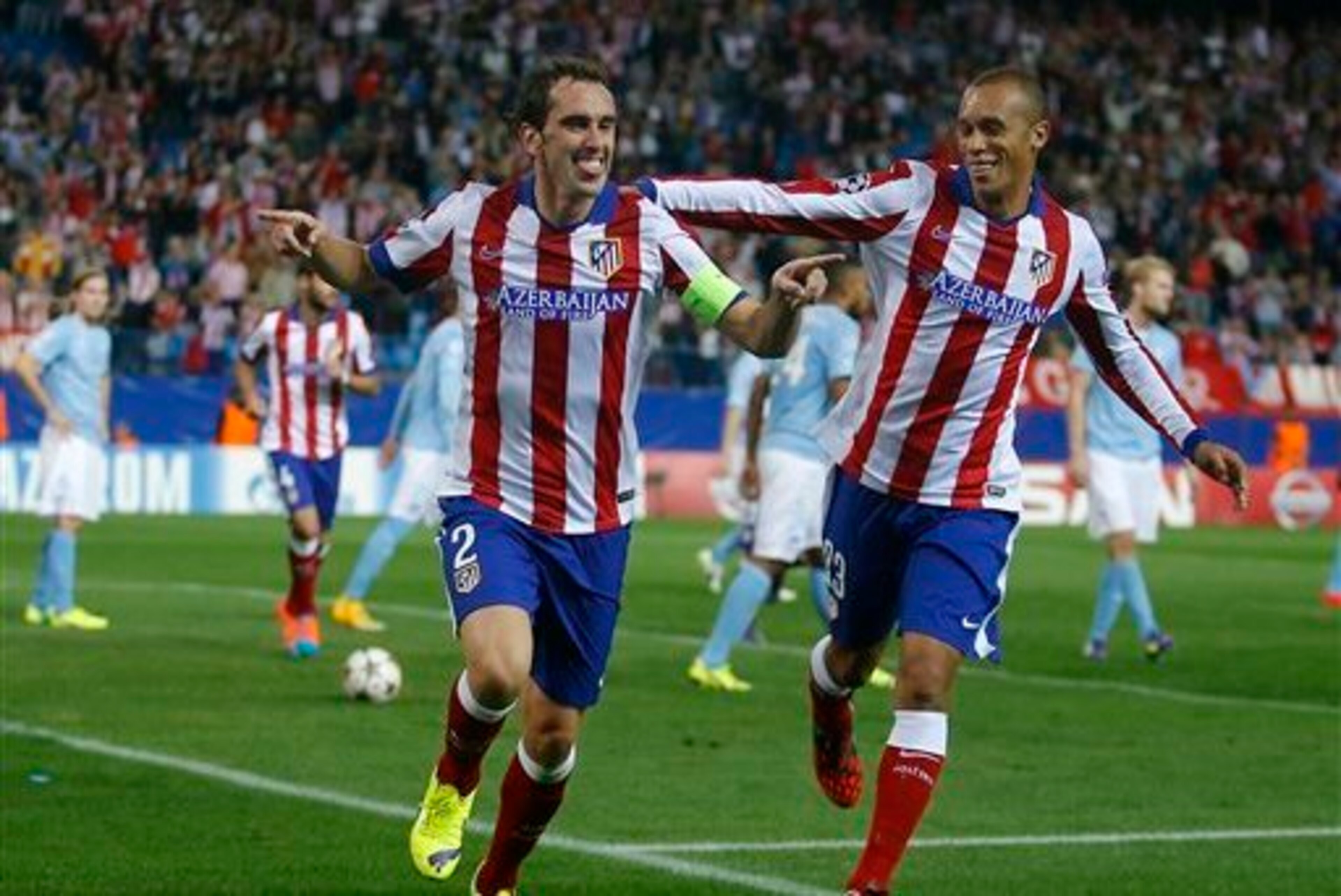 Godin and Miranda: Atletico's rock-solid partnership.