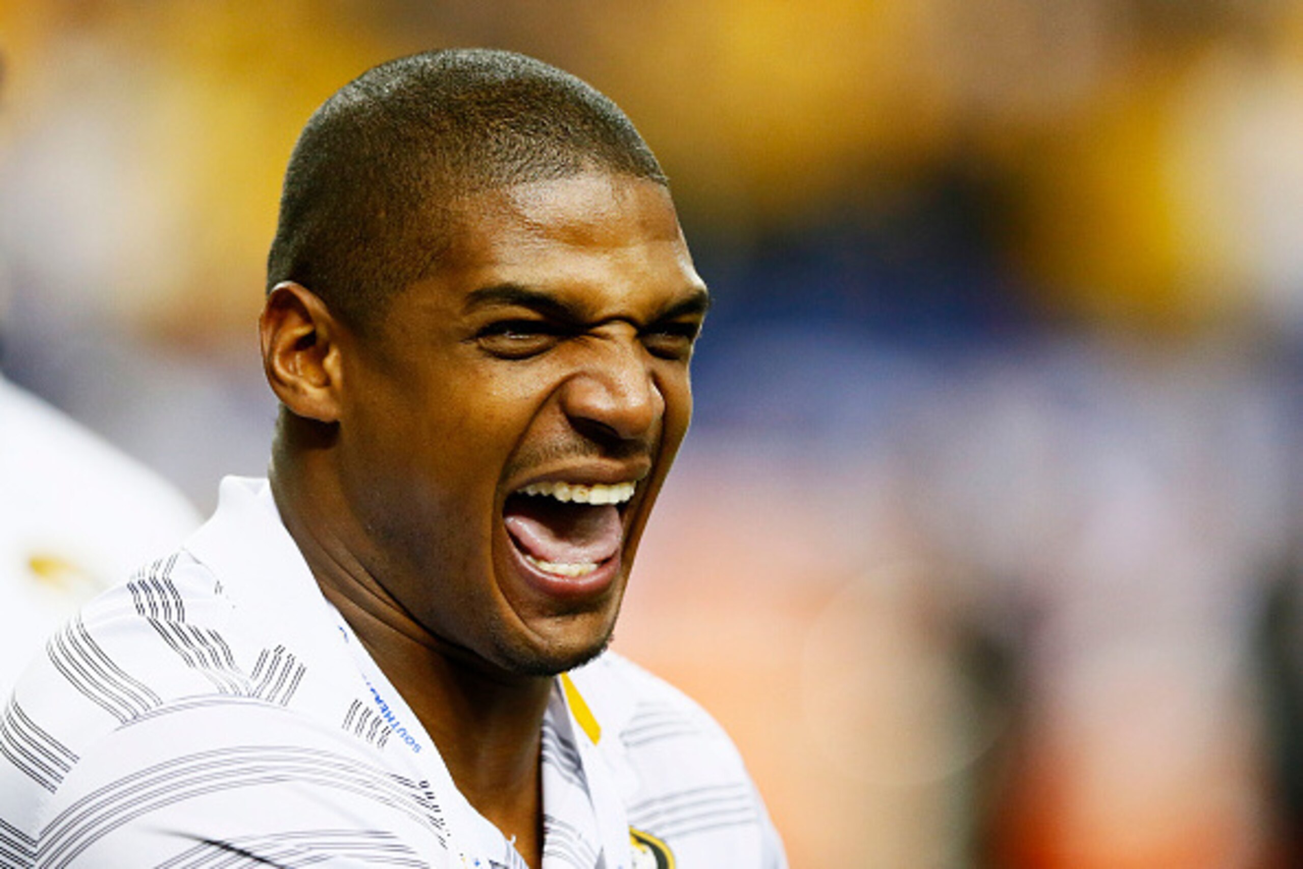 ATLANTA, GA - DECEMBER 06:  NFL player Michael Sam attends the SEC Championship game between the Alabama Crimson Tide and the Missouri Tigers at the Georgia Dome on December 6, 2014 in Atlanta, Georgia.  (Photo by Kevin C. Cox/Getty Images)