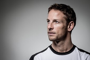TOKYO, JAPAN - FEBRUARY 10:  (EXCLUSIVE COVERAGE; EDITORIAL ONLY) McLaren-Honda driver Jenson Button poses for photographs in a portrait session at the Honda Motor Co. headquarters on February 10, 2015 in Tokyo, Japan. Honda Motor Co., Ltd. held a press c
