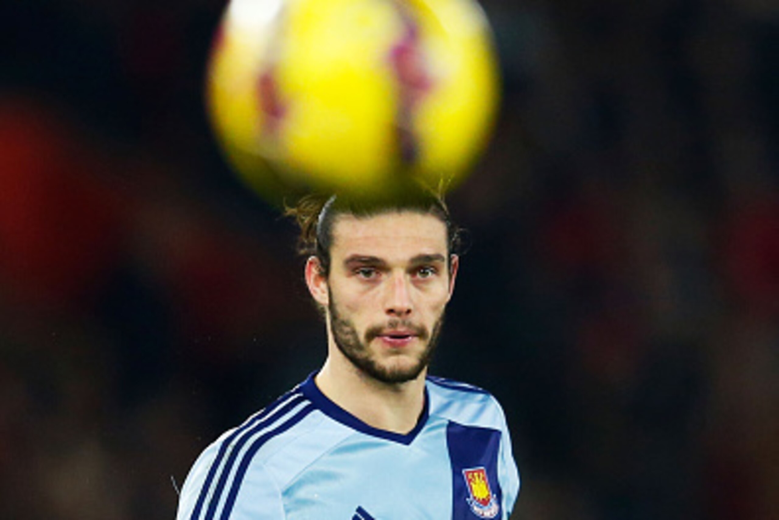 SOUTHAMPTON, ENGLAND - FEBRUARY 11:  Andy Carroll of West Ham looks on during the Barclays Premier League match between Southampton and West Ham United at St Mary's Stadium on February 11, 2015 in Southampton, England.  (Photo by Julian Finney/Getty Image