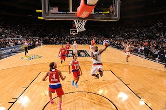 NEW YORK, NY - FEBRUARY 13: Kevin Hart shoots during the Sprint NBA All-Star Celebrity Game as part of 2015 All-Star Weekend at Madison Square Garden on February 13, 2015 in New York, New York. NOTE TO USER: User expressly acknowledges and agrees that, by