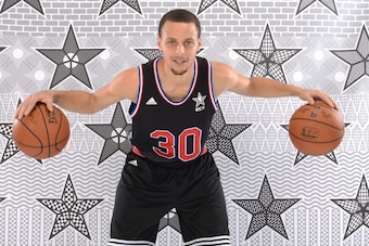 OAKLAND, CA - JANUARY 26:  Stephen Curry #30 of the Golden State Warriors poses for an All Star portrait on January 26, 2015 at the Warriors practice facility in Oakland, California.  NOTE TO USER: User expressly acknowledges and agrees that, by downloadi