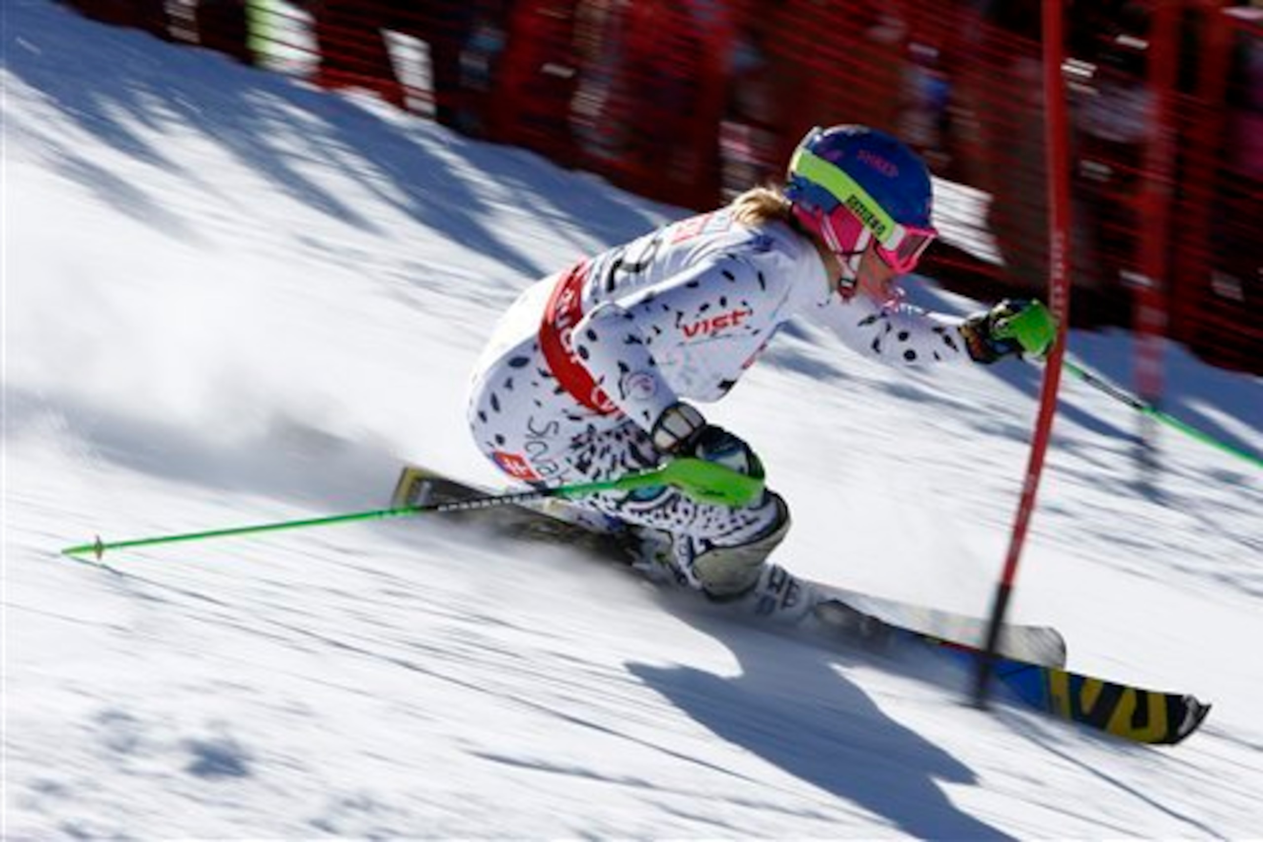 There was to be no medal for Veronika Velez Zuzulova, but she produced the fastest performance of the second run.