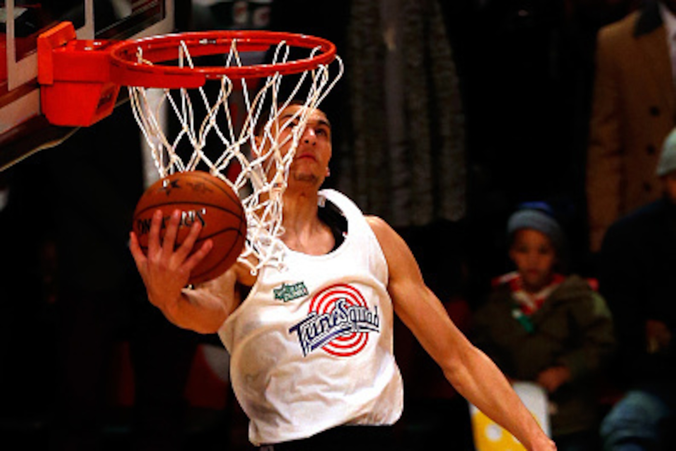 NEW YORK, NY - FEBRUARY 14:  Zach LaVine #8 of the Minnesota Timberwolves competes during the Sprite Slam Dunk Contest as part of the 2015 NBA Allstar Weekend at Barclays Center on February 14, 2015 in the Brooklyn borough of New York City. NOTE TO USER: 