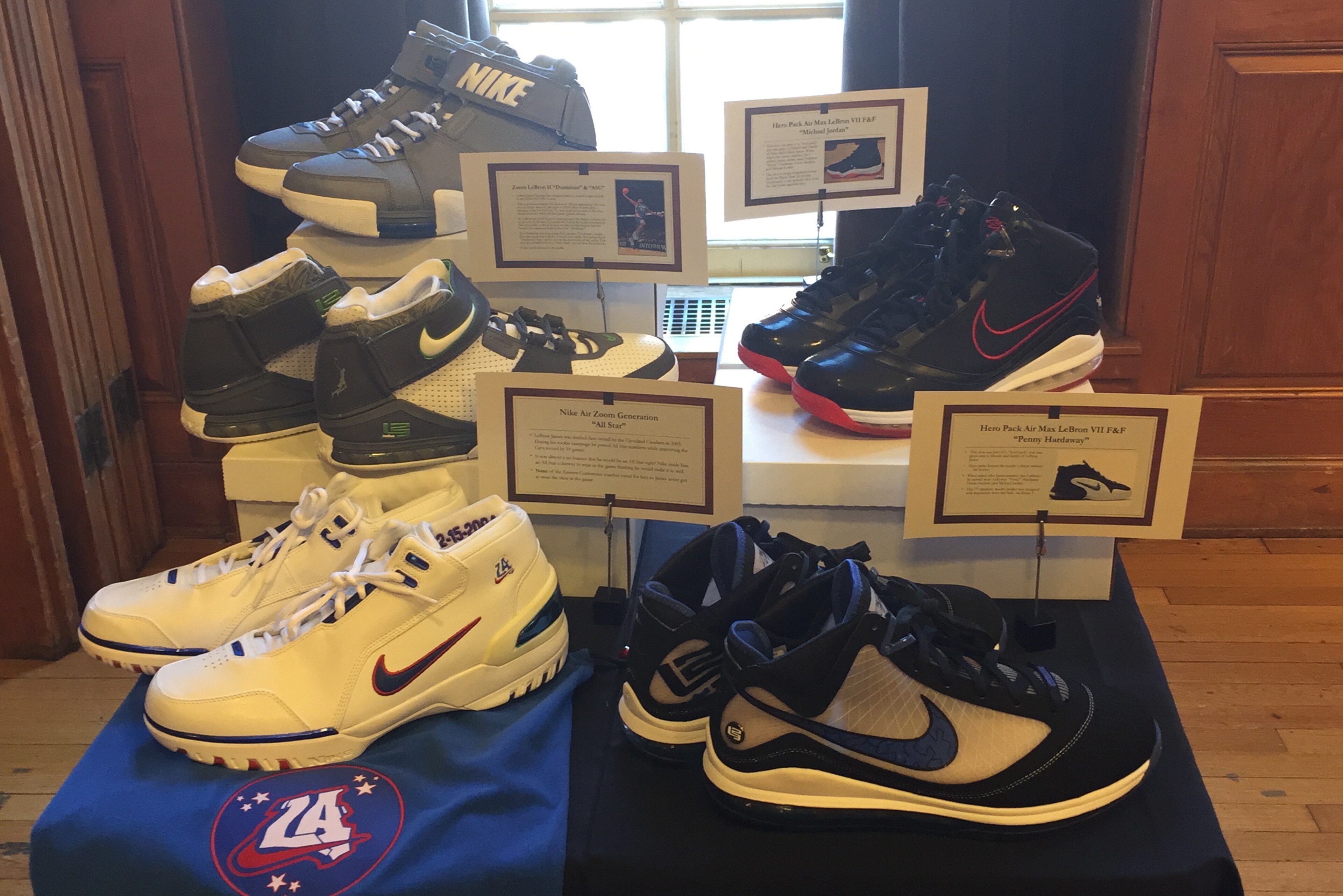 Jones' collection of LeBron James' signature All-Star Game kicks.