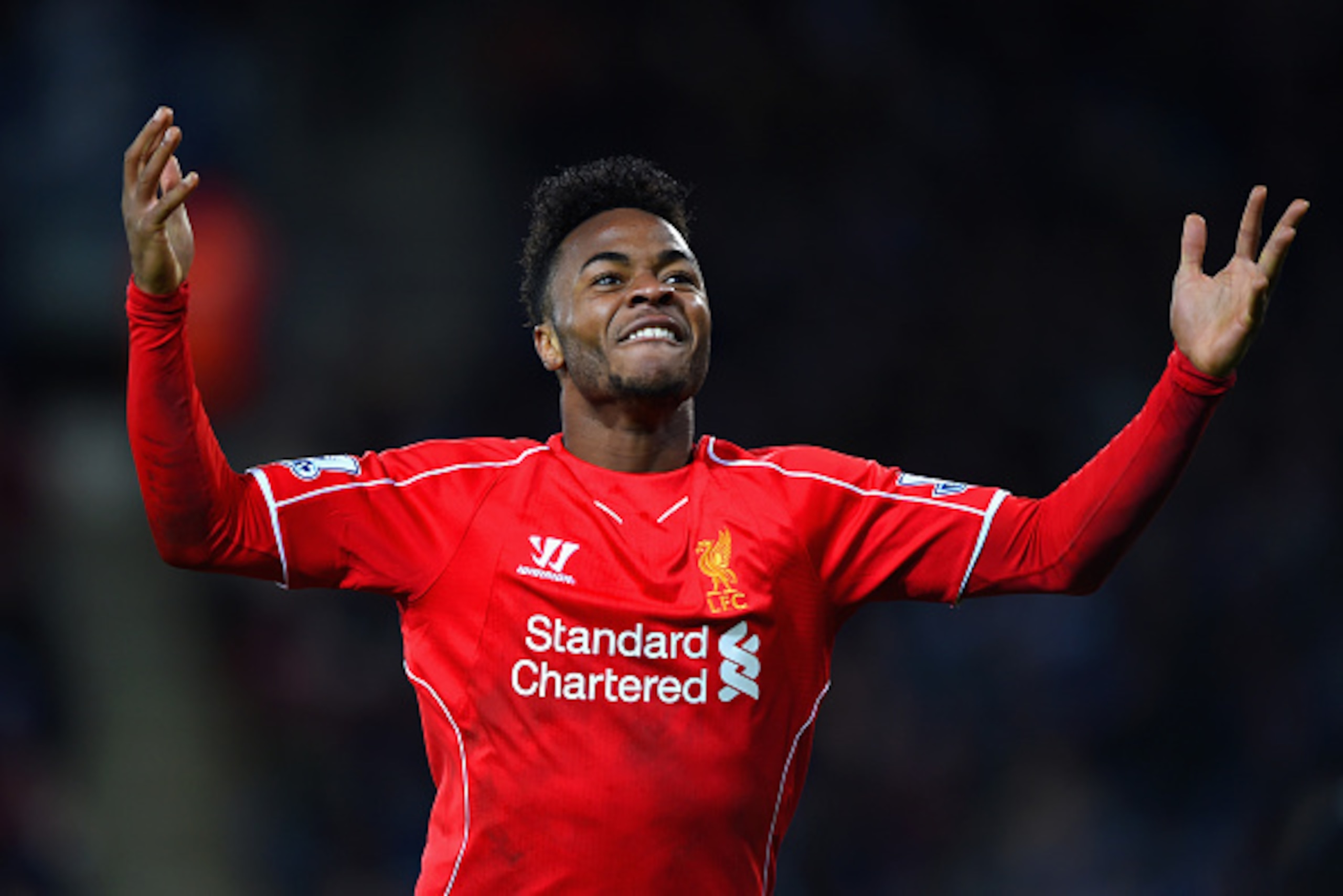 LEICESTER, ENGLAND - DECEMBER 02: Raheem Sterling of Liverpool reacts uring the Barclays Premier League match between Leicester City and Liverpool at The King Power Stadium on December 2, 2014 in Leicester, England. (Photo by Shaun Botterill/Getty Image LEICESTER, ENGLAND - DECEMBER 02: Raheem Sterling of Liverpool reacts uring the Barclays Premier League match between Leicester City and Liverpool at The King Power Stadium on December 2, 2014 in Leicester, England. (Photo by Shaun Botterill/Getty Image