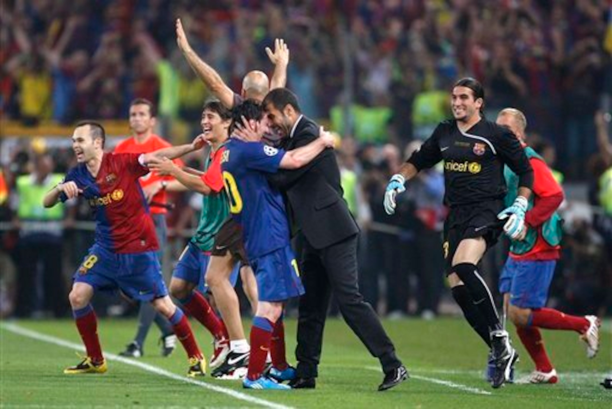 Messi and Guardiola inspired Barcelona to the treble in 2009.