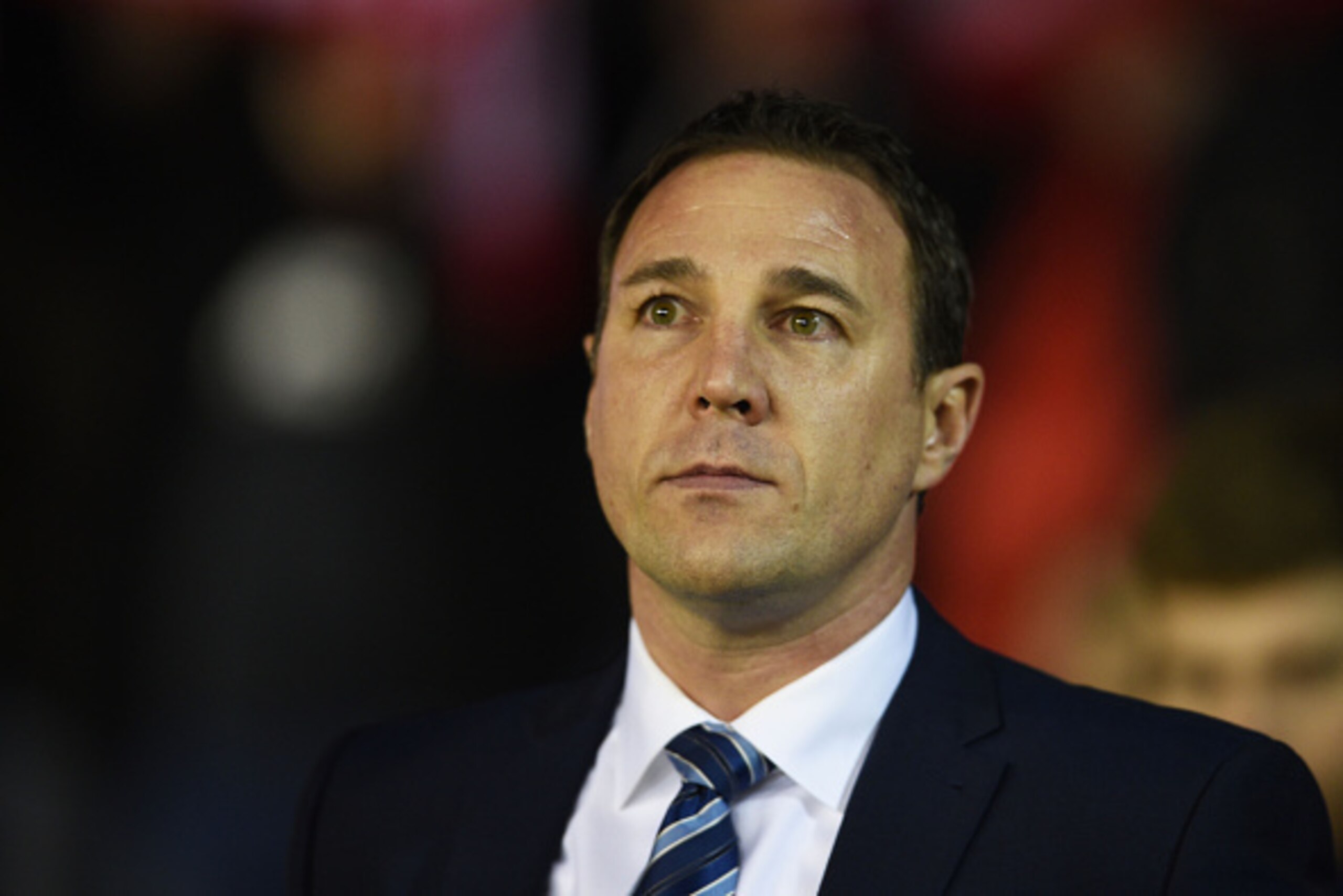 NOTTINGHAM, ENGLAND - FEBRUARY 11:  Malky MacKay the manager of Wigan Athletic looks on during the Sky Bet Championship match between Nottingham Forest and Wigan Athletic at the City Ground on February 11, 2015 in Nottingham, England.  (Photo by Ross Kinn