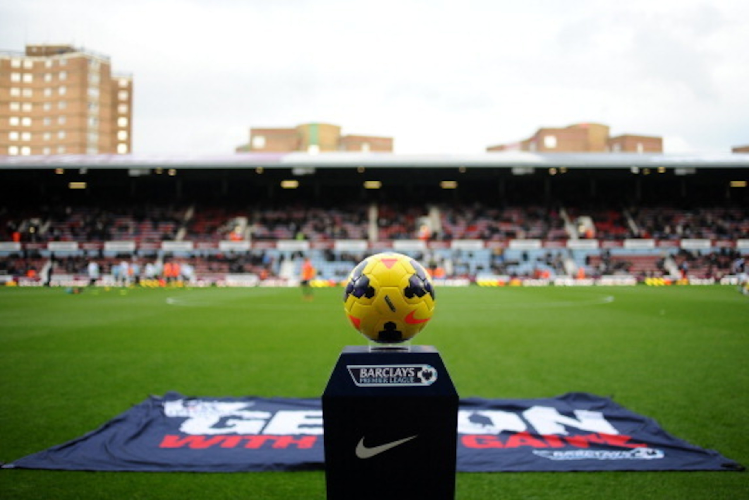 LONDON, ENGLAND - NOVEMBER 02: The Match ball during the Barclays Premier League match between West Ham United and Aston Villa at Upton Park on November 02, 2013 in London, England. (Photo by Charlie Crowhurst/Getty Images) LONDON, ENGLAND - NOVEMBER 02: The Match ball during the Barclays Premier League match between West Ham United and Aston Villa at Upton Park on November 02, 2013 in London, England. (Photo by Charlie Crowhurst/Getty Images)