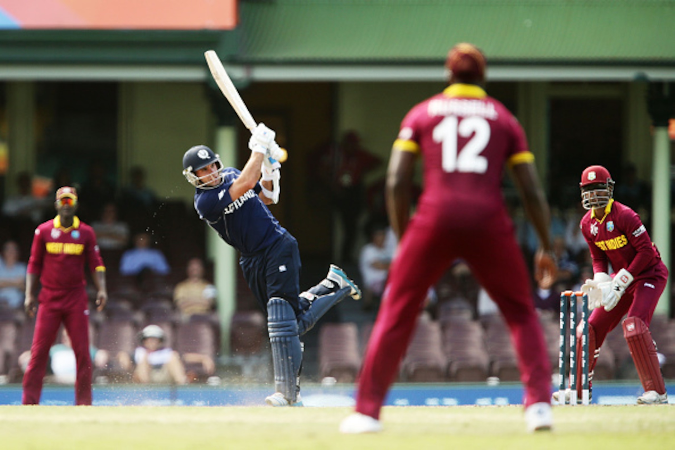 SYDNEY, AUSTRALIA - FEBRUARY 12:  Kyle Coetzer of Scotland bats during the ICC Cricket World Cup warm up match between the West Indies and Scotland at Sydney Cricket Ground on February 12, 2015 in Sydney, Australia.  (Photo by Matt King/Getty Images)