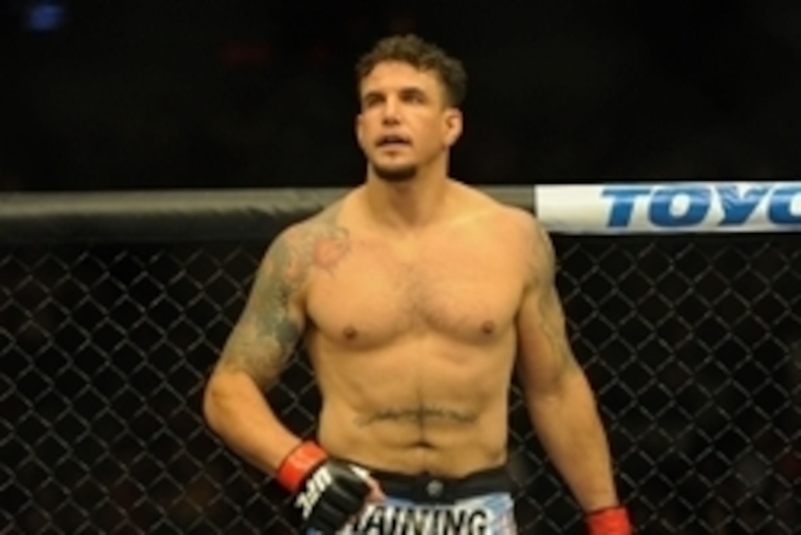 Aug 31, 2013; Milwaukee, WI, USA;  Frank Mir gets ready to fight during the UFC-164 bout at BMO Harris Bradley Center. Mandatory Credit: Benny Sieu-USA TODAY Sports