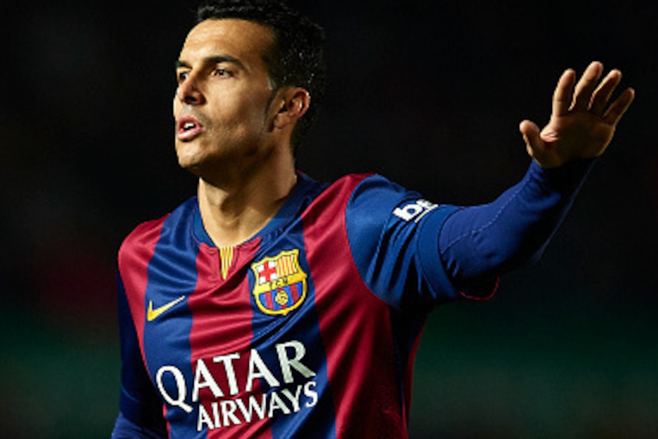 ELCHE, SPAIN - JANUARY 24: Pedro of Barcelona reacts during the La Liga match between Elche FC and FC Barcelona at Estadio Manuel Martinez Valero on January 24, 2015 in Elche, Spain. (Photo by Manuel Queimadelos Alonso/Getty Images) ELCHE, SPAIN - JANUARY 24: Pedro of Barcelona reacts during the La Liga match between Elche FC and FC Barcelona at Estadio Manuel Martinez Valero on January 24, 2015 in Elche, Spain. (Photo by Manuel Queimadelos Alonso/Getty Images)