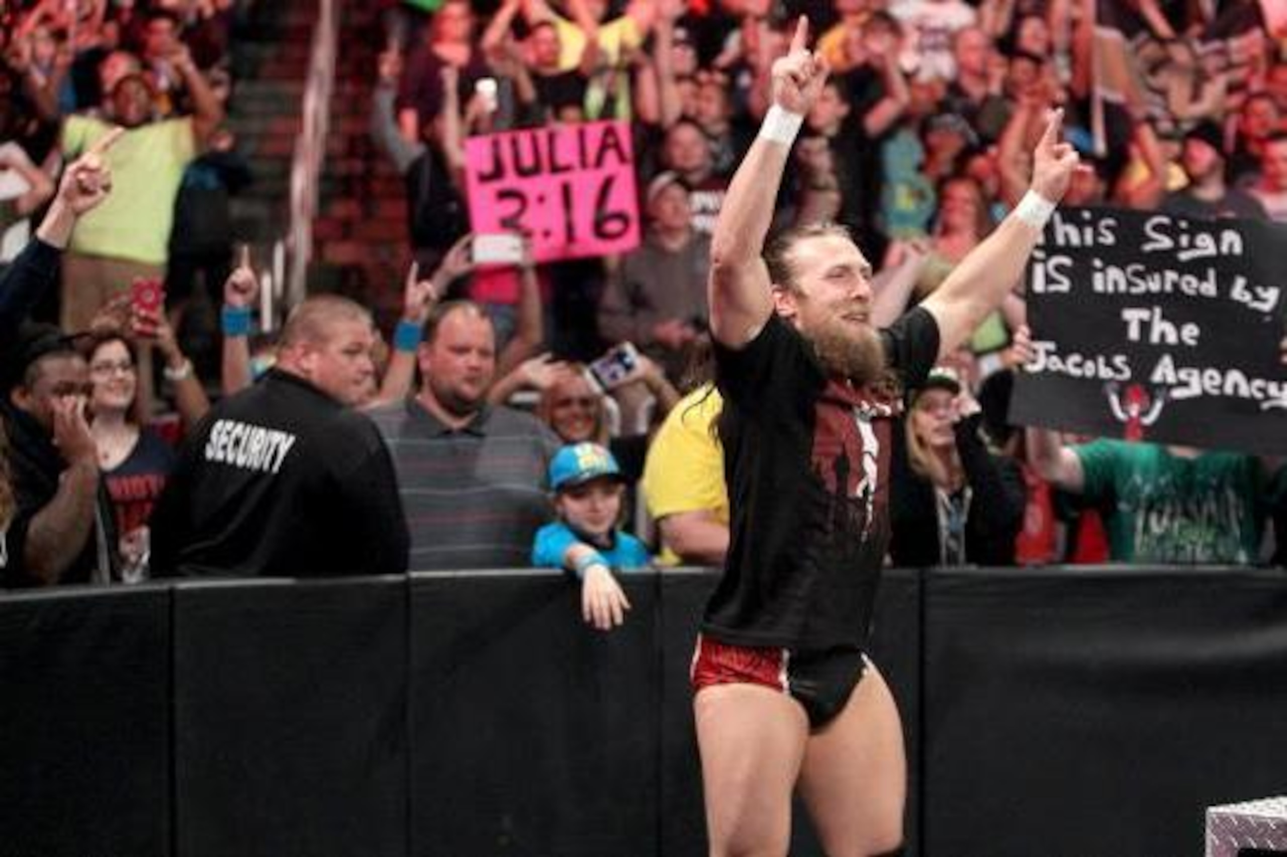 Daniel Bryan gets the crowd to chant "Yes!"
