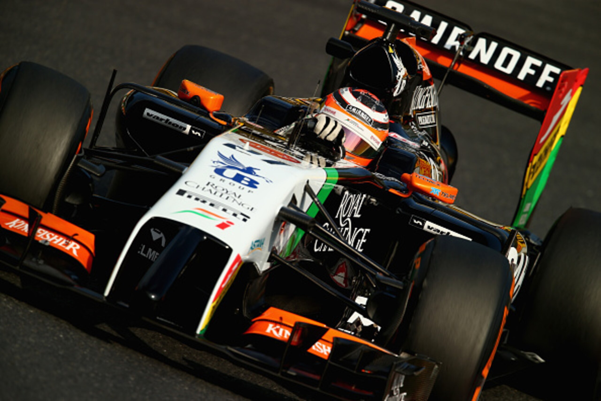 SUZUKA, JAPAN - OCTOBER 03: Nico Hulkenberg of Germany and Force India drives during practice for the Japanese Formula One Grand Prix at Suzuka Circuit on October 3, 2014 in Suzuka, Japan. (Photo by Clive Rose/Getty Images)