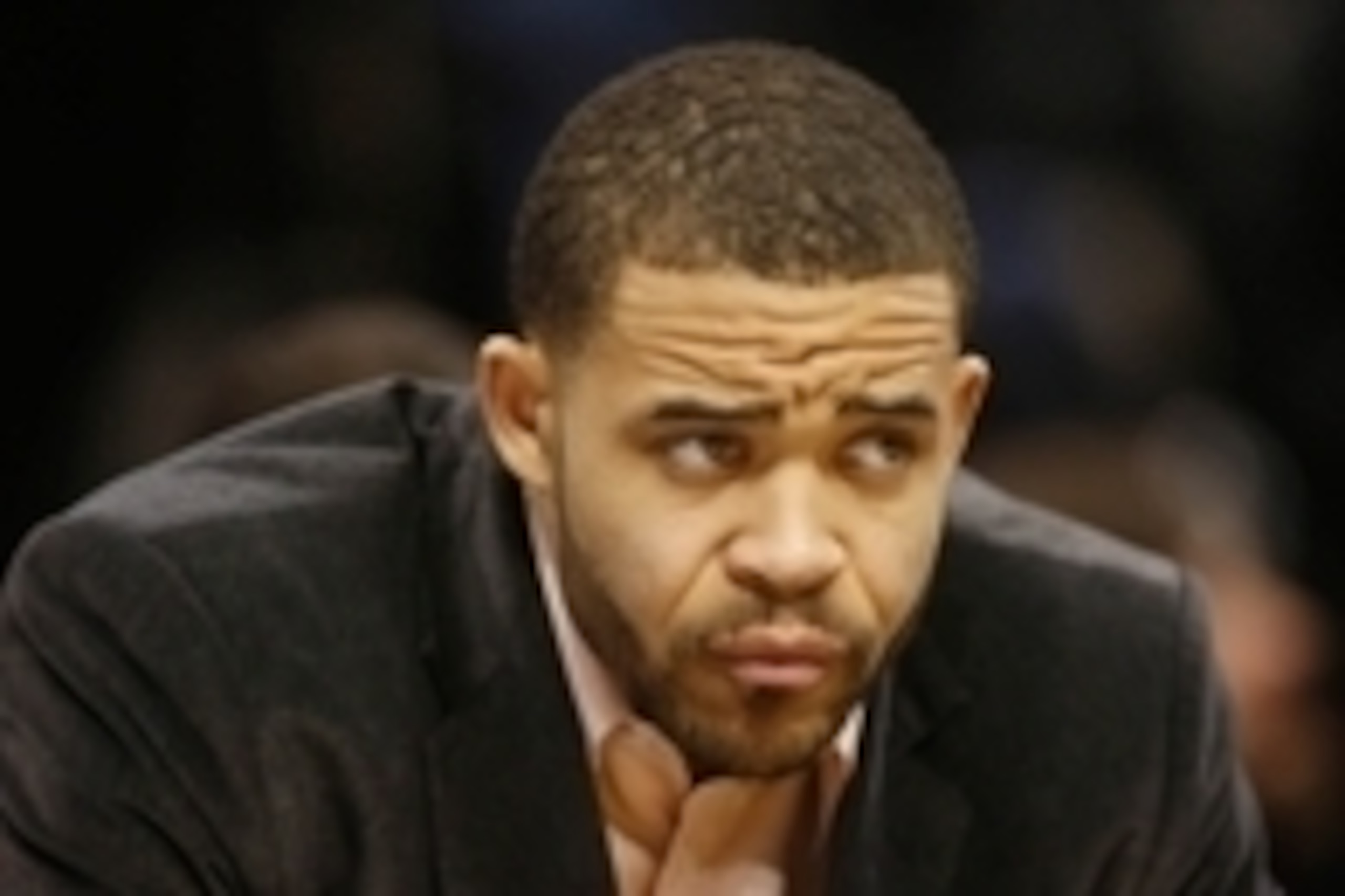 Jan 20, 2015; Denver, CO, USA; Denver Nuggets center JaVale McGee (34) during the game against the San Antonio Spurs at Pepsi Center. Mandatory Credit: Chris Humphreys-USA TODAY Sports
