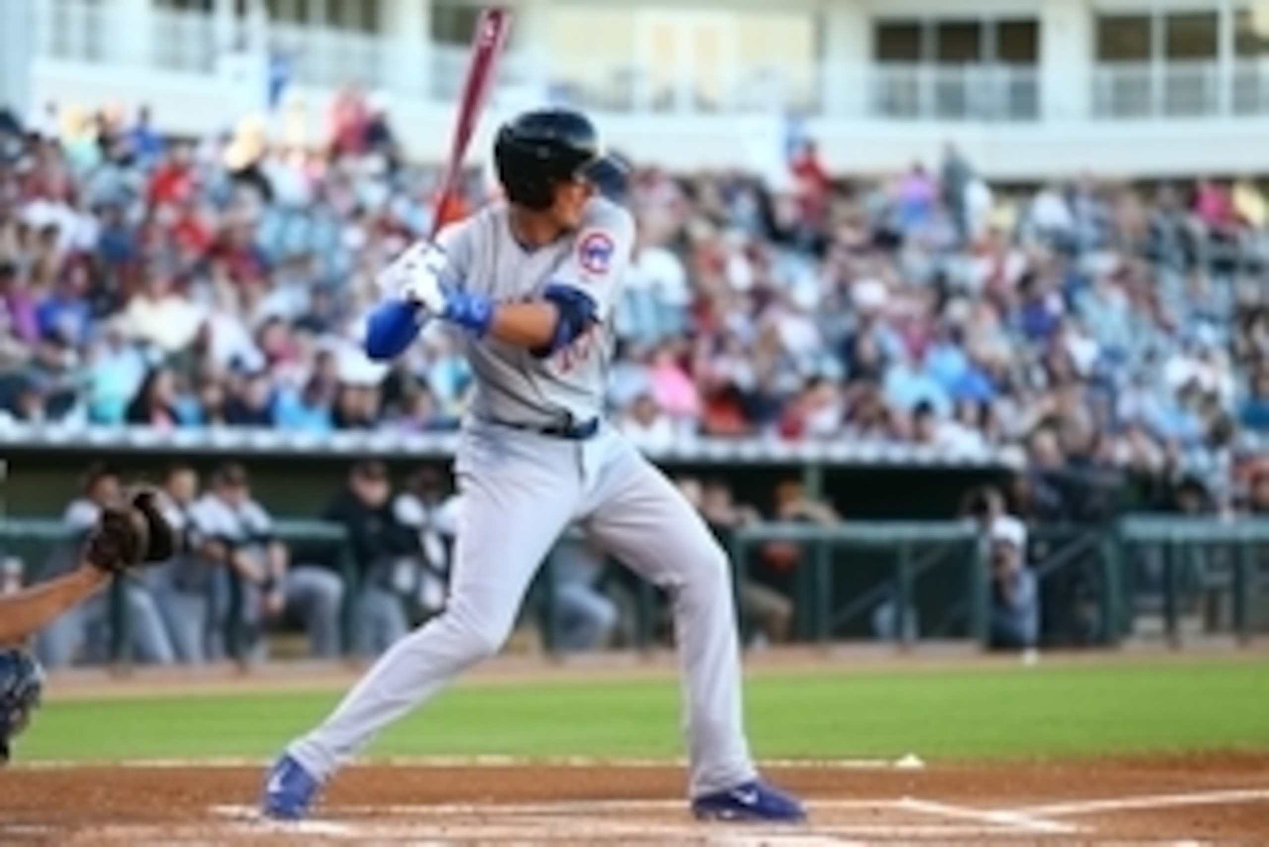 Nov 2, 2013; Surprise, AZ, USA; Chicago Cubs third baseman Kris Bryant against the West during the Fall Stars Game at Surprise Stadium. Mandatory Credit: Mark J. Rebilas-USA TODAY Sports