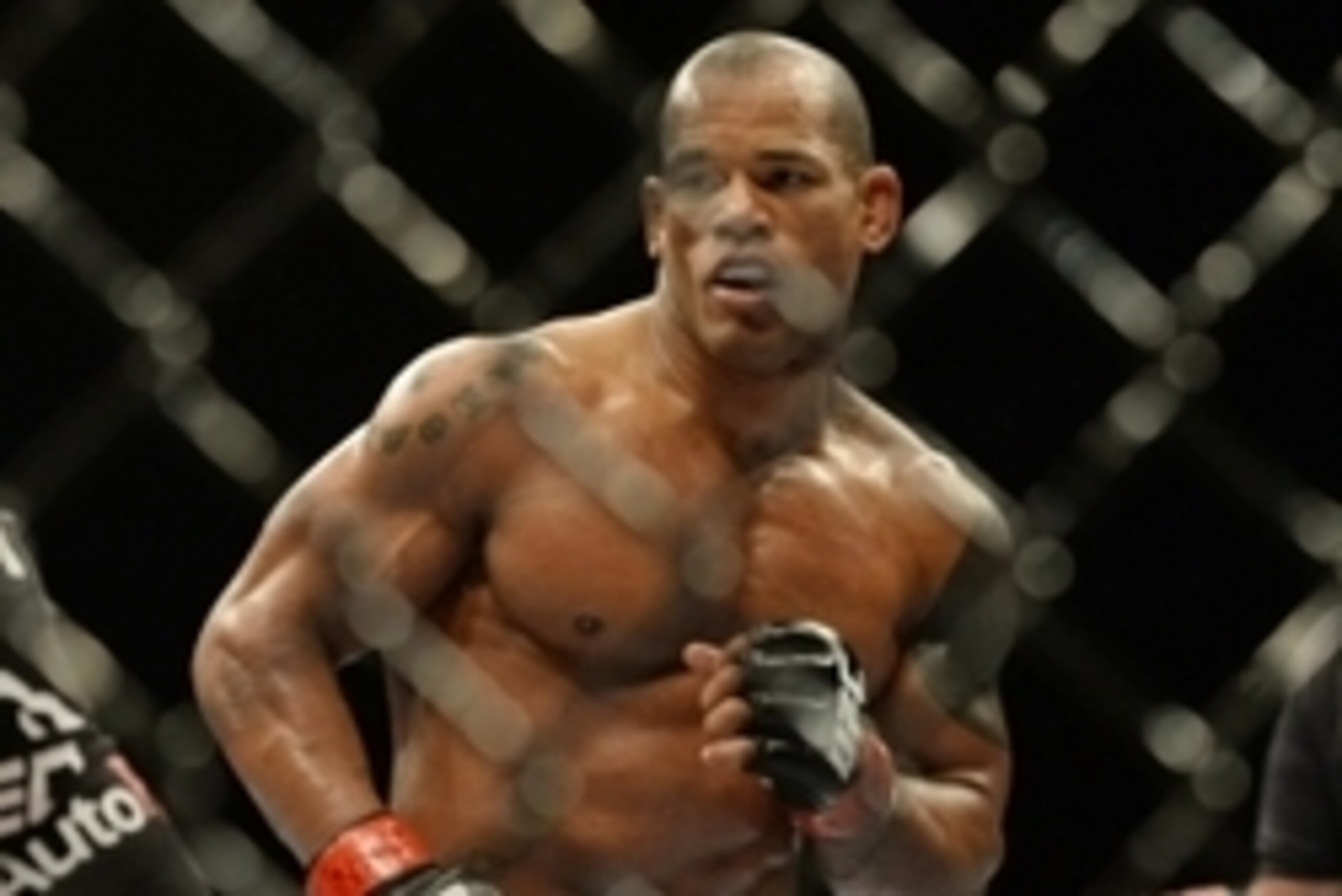 Jan 3, 2015; Las Vegas, NV, USA; Hector Lombard (red gloves) his welterweight bout at UFC 182 at MGM Grand Garden Arena. Mandatory Credit: Jayne Kamin-Oncea-USA TODAY Sports