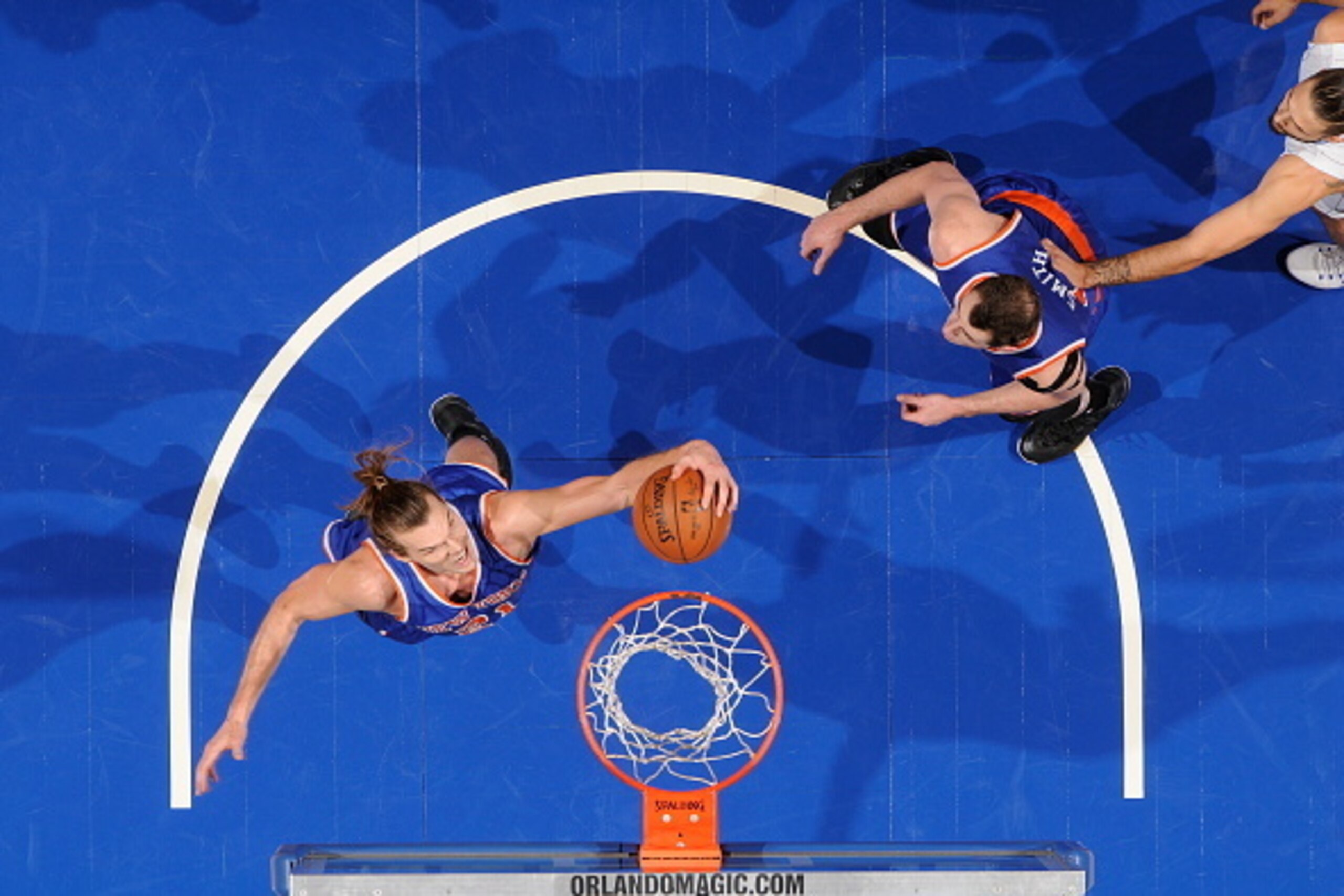 ORLANDO, FL - FEBRUARY 11:  Lou Amundson #21 of the New York Knicks goes to the basket against the Orlando Magic on February 11, 2015 at Amway Center in Orlando, Florida. NOTE TO USER: User expressly acknowledges and agrees that, by downloading and or usi