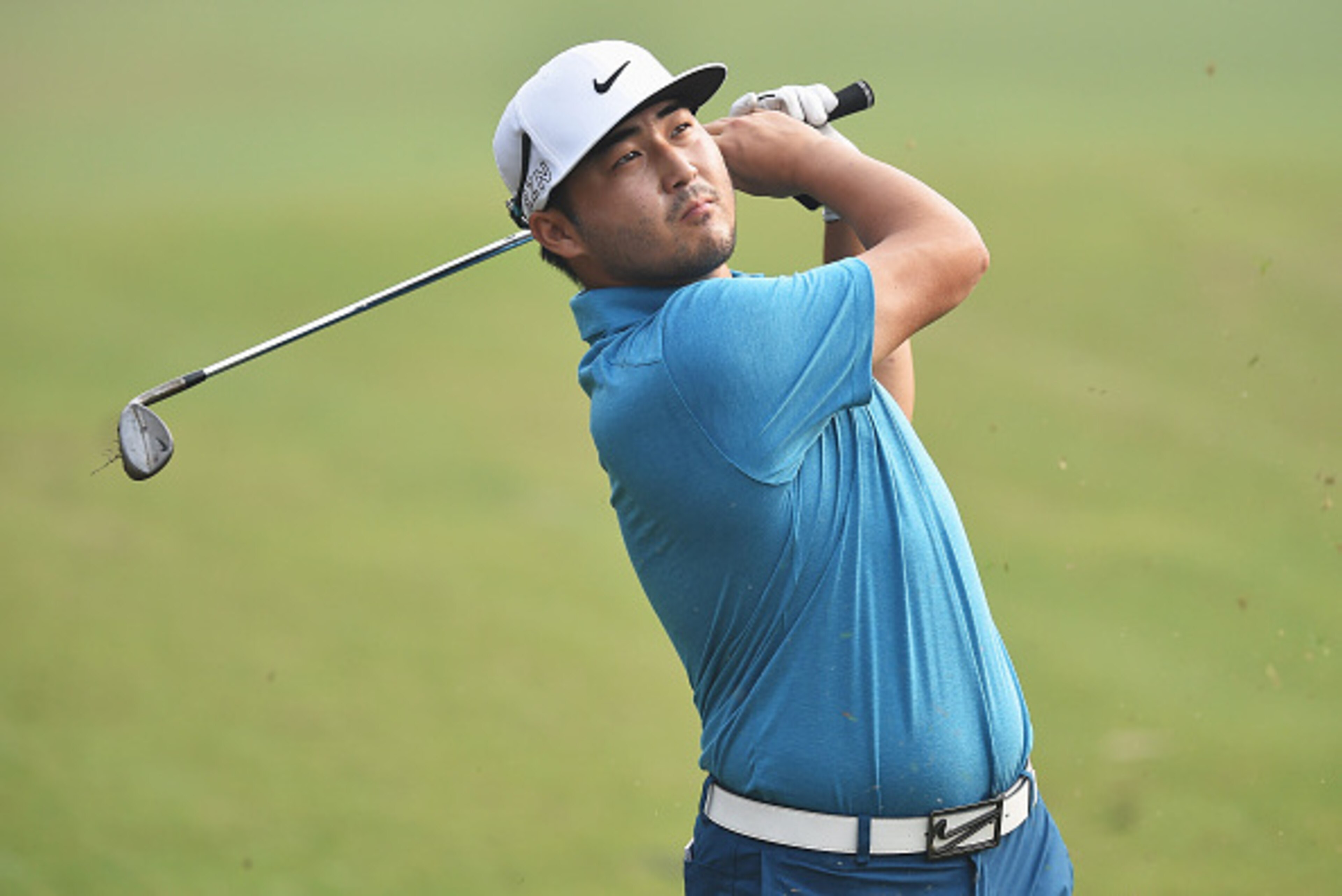NEW DELHI, INDIA - FEBRUARY 19:  Richard T Lee of Canada plays a shot during the first round of the Hero India Open Golf at Delhi Golf Club on February 19, 2015 in New Delhi, India.  (Photo by Stuart Franklin/Getty Images)
