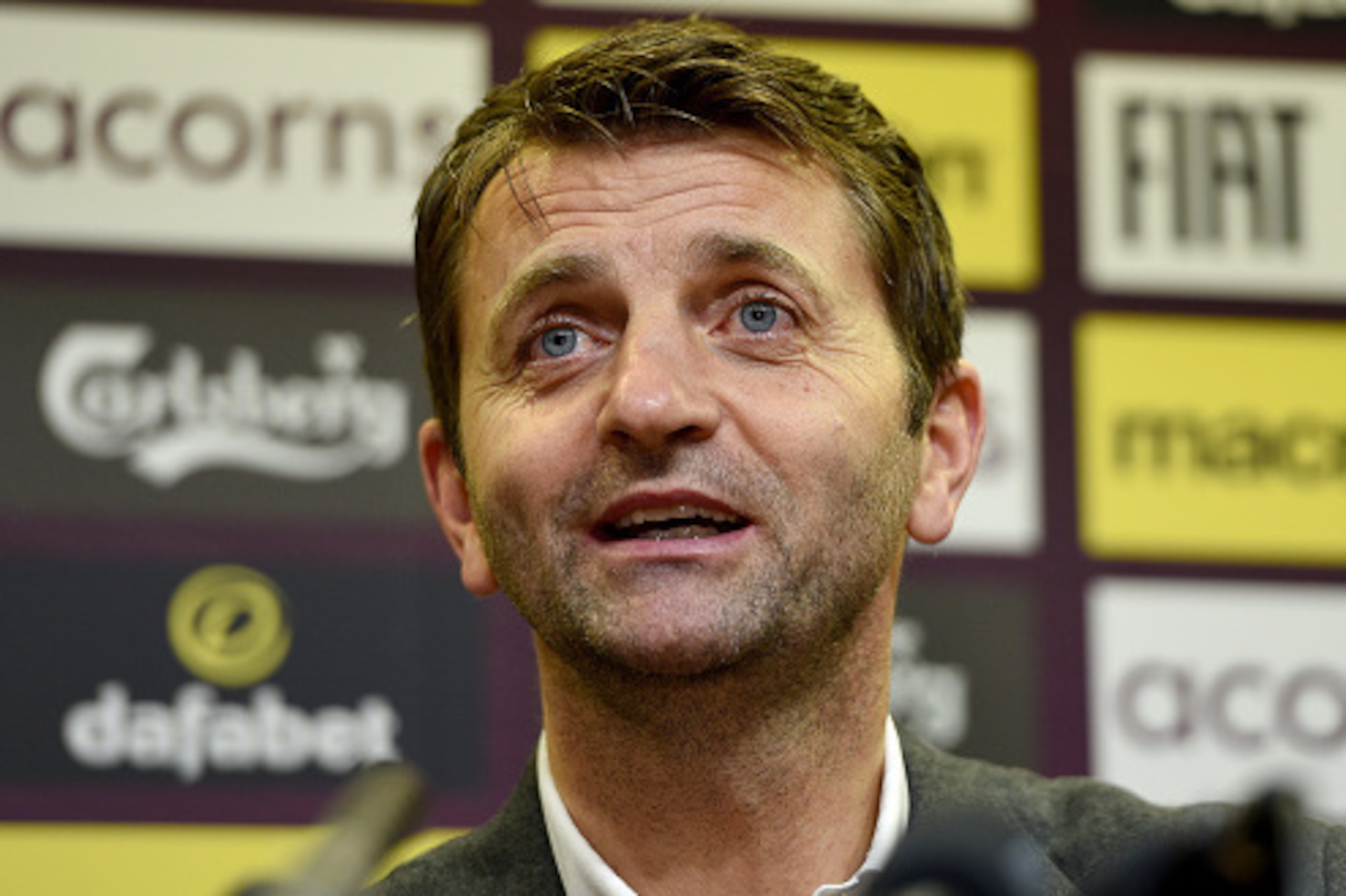 BIRMINGHAM, ENGLAND - FEBRUARY 16: Tim Sherwood the Aston Villa manager faces the cameras during his press conference at the Villa Park Stadium on February 16, 2015 in Birmingham, England. (Photo by Ross Kinnaird/Getty Images) BIRMINGHAM, ENGLAND - FEBRUARY 16: Tim Sherwood the Aston Villa manager faces the cameras during his press conference at the Villa Park Stadium on February 16, 2015 in Birmingham, England. (Photo by Ross Kinnaird/Getty Images)