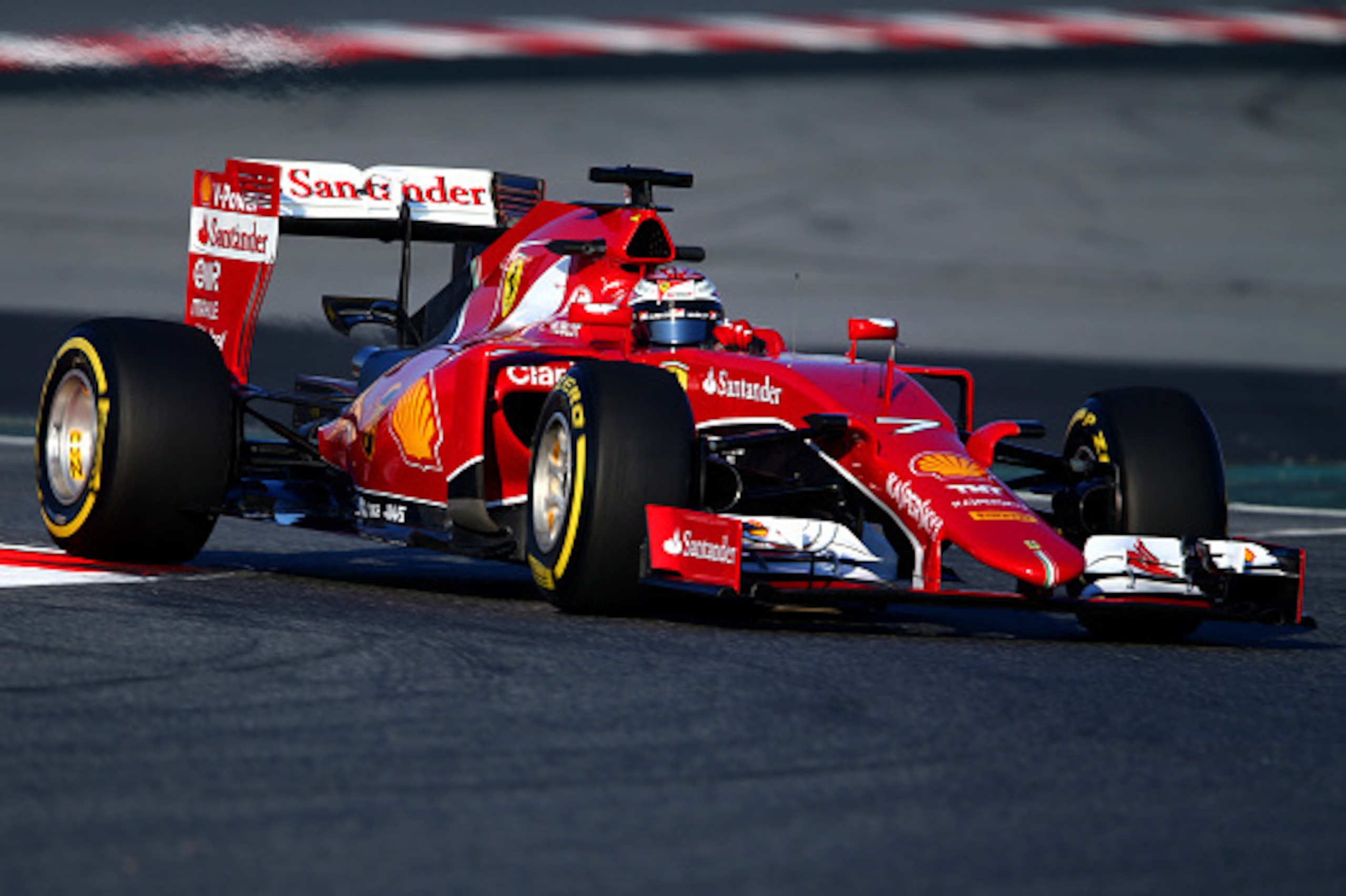 MONTMELO, SPAIN - FEBRUARY 19: Kimi Raikkonen of Finland and Ferrari drives during day one of Formula One Winter Testing at Circuit de Catalunya on February 19, 2015 in Montmelo, Spain. (Photo by Dan Istitene/Getty Images) MONTMELO, SPAIN - FEBRUARY 19: Kimi Raikkonen of Finland and Ferrari drives during day one of Formula One Winter Testing at Circuit de Catalunya on February 19, 2015 in Montmelo, Spain. (Photo by Dan Istitene/Getty Images)
