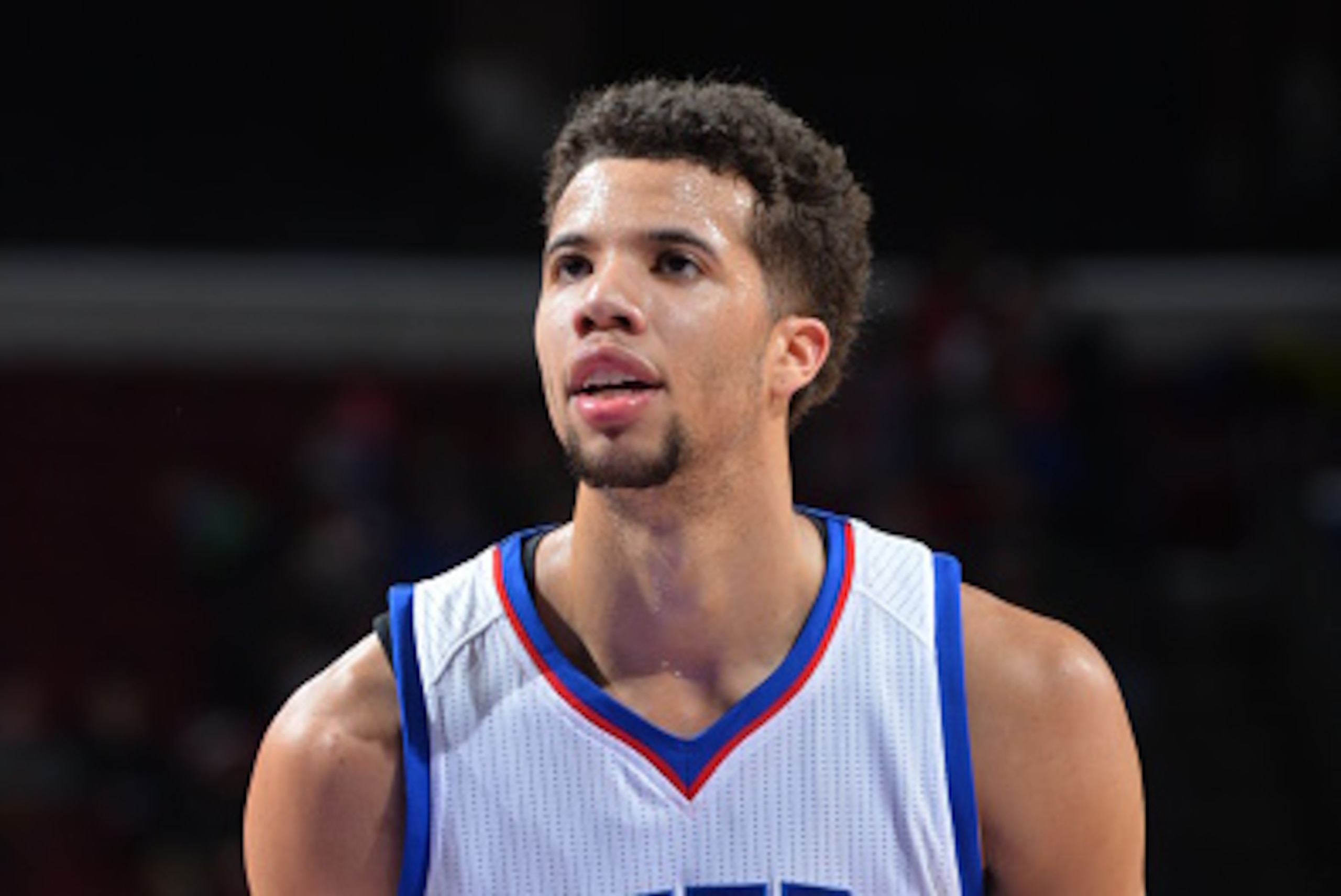 PHILADELPHIA, PA  JANUARY 30: Michael Carter-Williams #1 of the Philadelphia 76ers shoots a foul shot against the Minnesota Timberwolves at Wells Fargo Center on January 30, 2015 in Philadelphia, Pennsylvania NOTE TO USER: User expressly acknowledges and 
