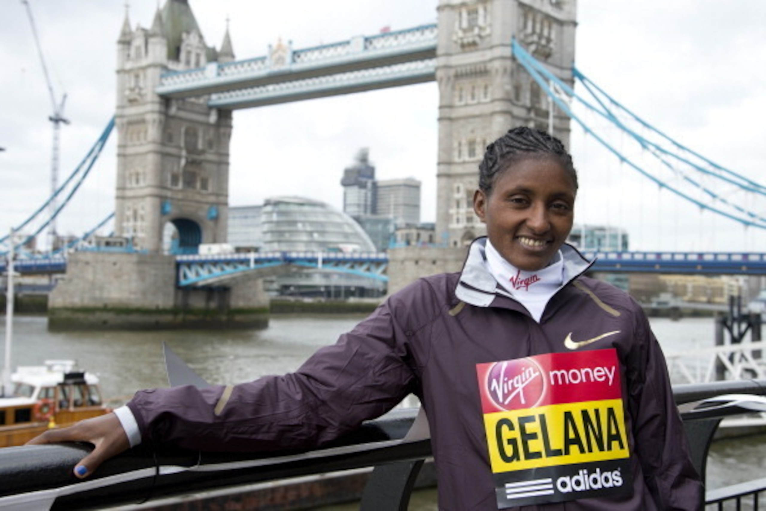 LONDON, ENGLAND - APRIL 18:  Tiki Gelana attends the photocall for International Women photocall ahead of The the London Marathon at The Tower Hotel on April 18, 2013 in London, England.  (Photo by Ben A. Pruchnie/Getty Images)