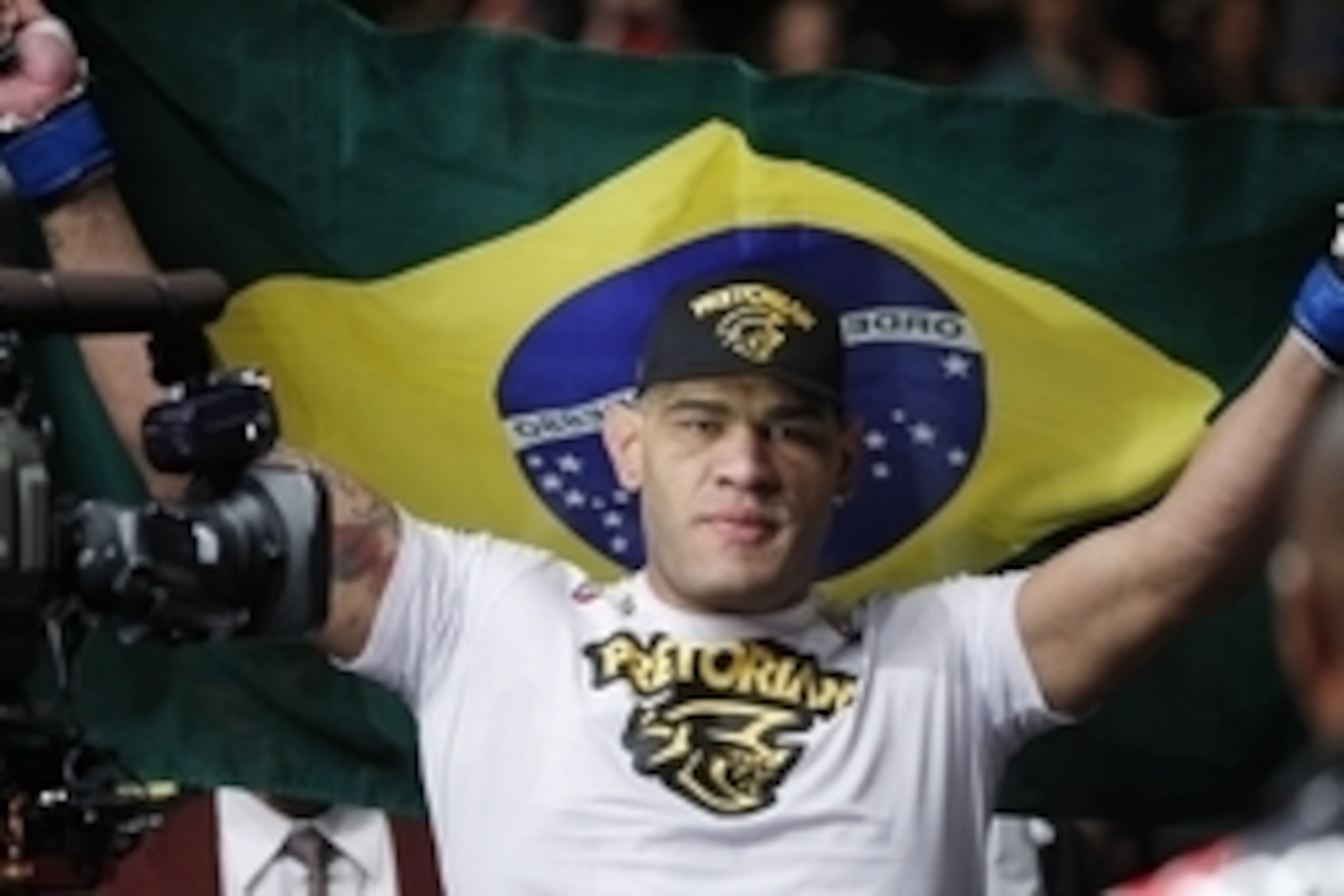 May 25, 2013; Las Vegas, NV, USA; Antonio Silva makes his entrance before his match against Cain Velasquez during UFC 160 at the MGM Grand Garden Arena. Mandatory Credit: Gary A. Vasquez-USA TODAY Sports