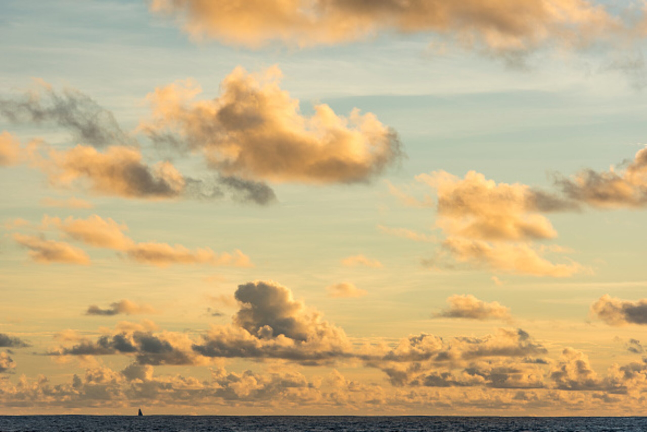 AT SEA -  FEBRUARY 19:  In this handout image provided by the Volvo Ocean Race onboard Dongfeng Race Team, Team SCA at sunrise during Leg 4 from Sanya to Auckland started on February 08, 2015 in Sanya, China. The Volvo Ocean Race 2014-15 is the 12th runni