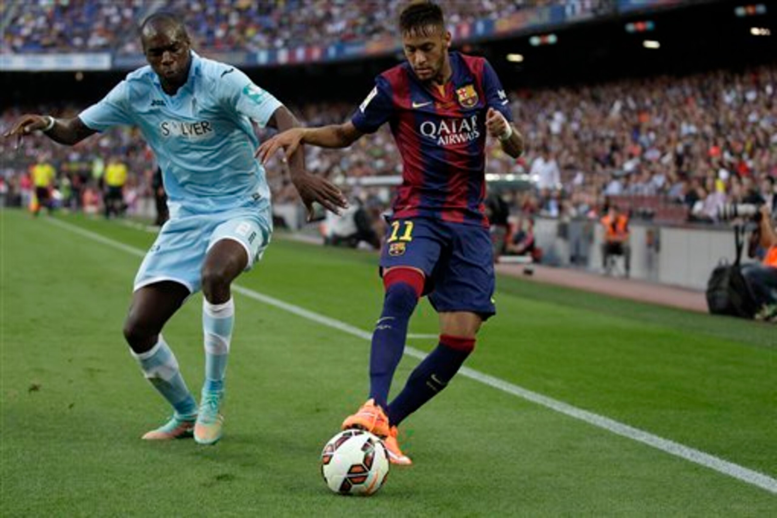 With Neymar benched, Allan Nyom will hand Pedro Rodriguez a torrid time.