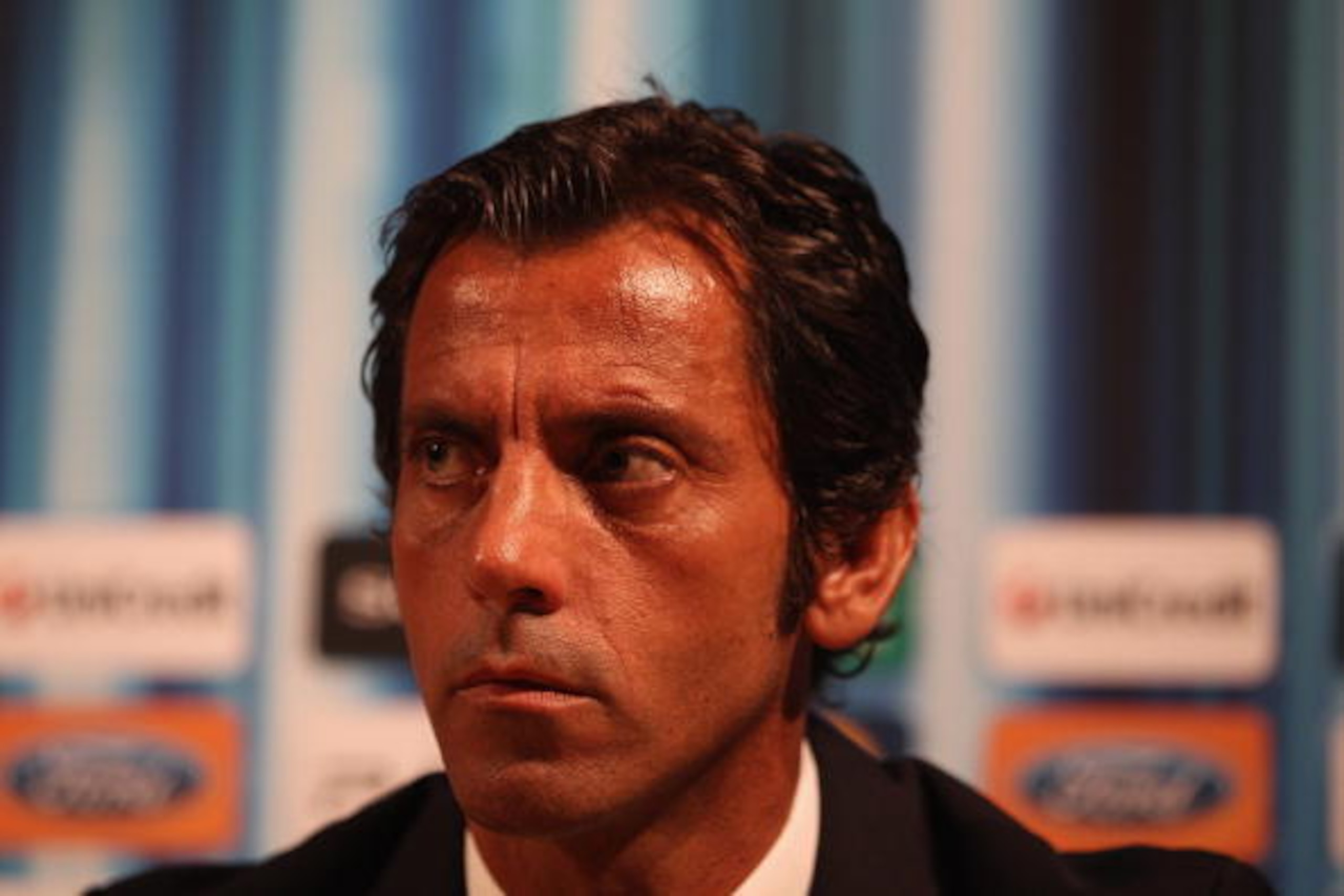 MONACO - AUGUST 26: Quique Sanchez Flores the coach of Atletico Madrid during a press conference at the Grimaldi Forum on August 26, 2010 in Monaco, Monaco. (Photo by Michael Steele/Getty Images) MONACO - AUGUST 26: Quique Sanchez Flores the coach of Atletico Madrid during a press conference at the Grimaldi Forum on August 26, 2010 in Monaco, Monaco. (Photo by Michael Steele/Getty Images)