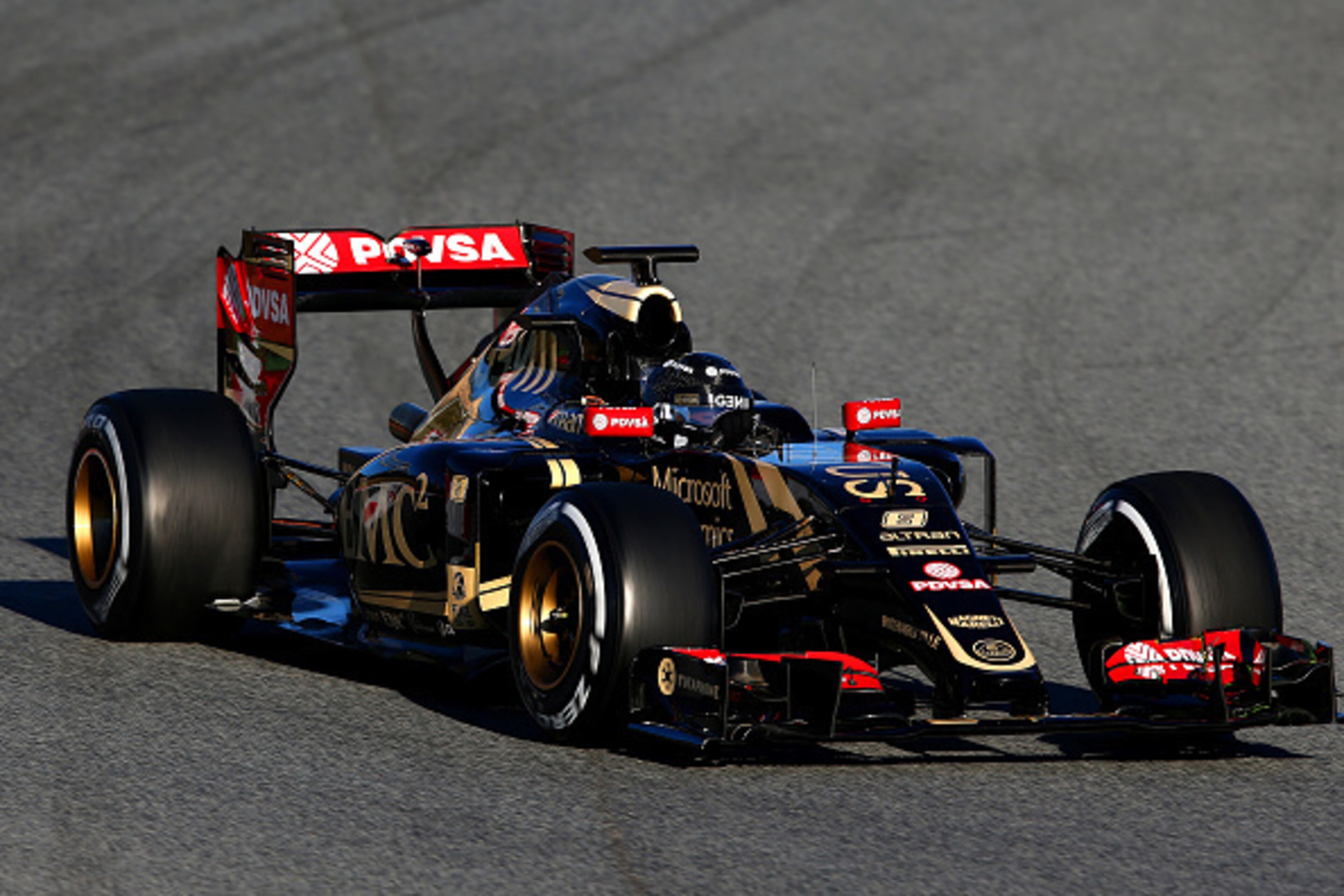 MONTMELO, SPAIN - FEBRUARY 22: Romain Grosjean of France and Lotus drives during day four of Formula One Winter Testing at Circuit de Catalunya on February 22, 2015 in Montmelo, Spain. (Photo by Mark Thompson/Getty Images) MONTMELO, SPAIN - FEBRUARY 22: Romain Grosjean of France and Lotus drives during day four of Formula One Winter Testing at Circuit de Catalunya on February 22, 2015 in Montmelo, Spain. (Photo by Mark Thompson/Getty Images)