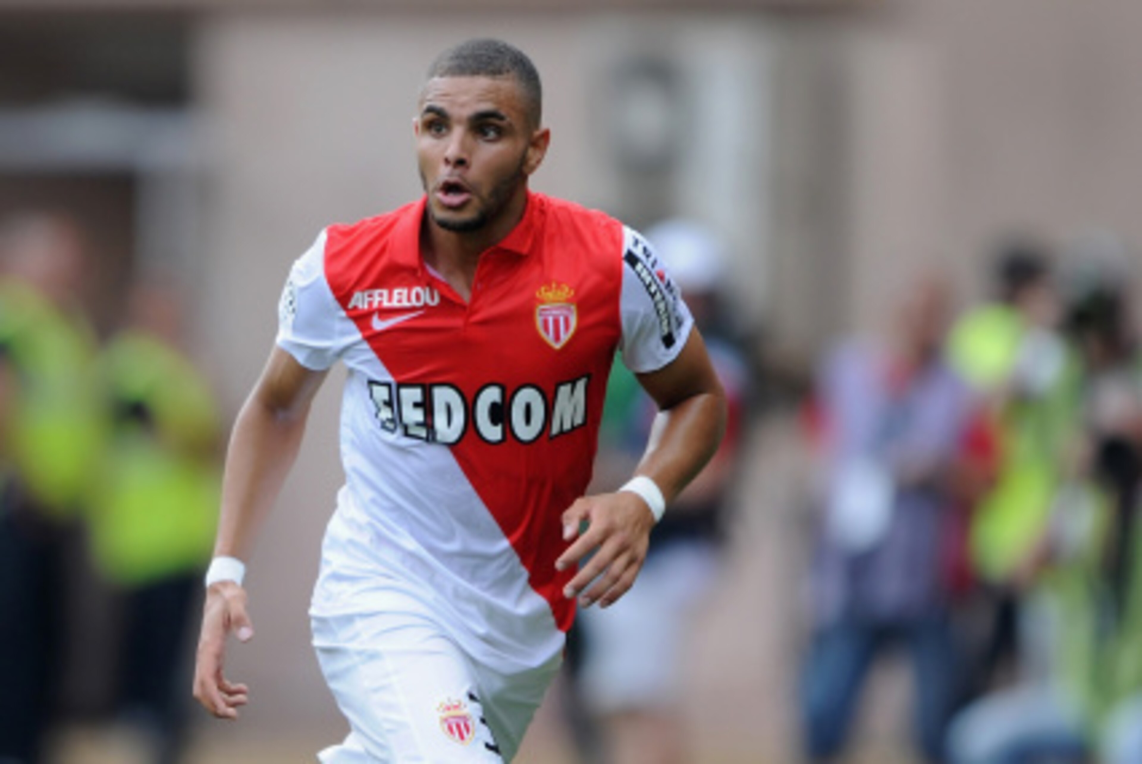 MONACO - AUGUST 30:  Layvin Kurzawa of Monaco in action during the French Ligue 1 match between AS Monaco FC and LOSC Lille at Louis II Stadium on August 30, 2014 in Monaco, Monaco.  (Photo by Kaz Photography/Getty Images)