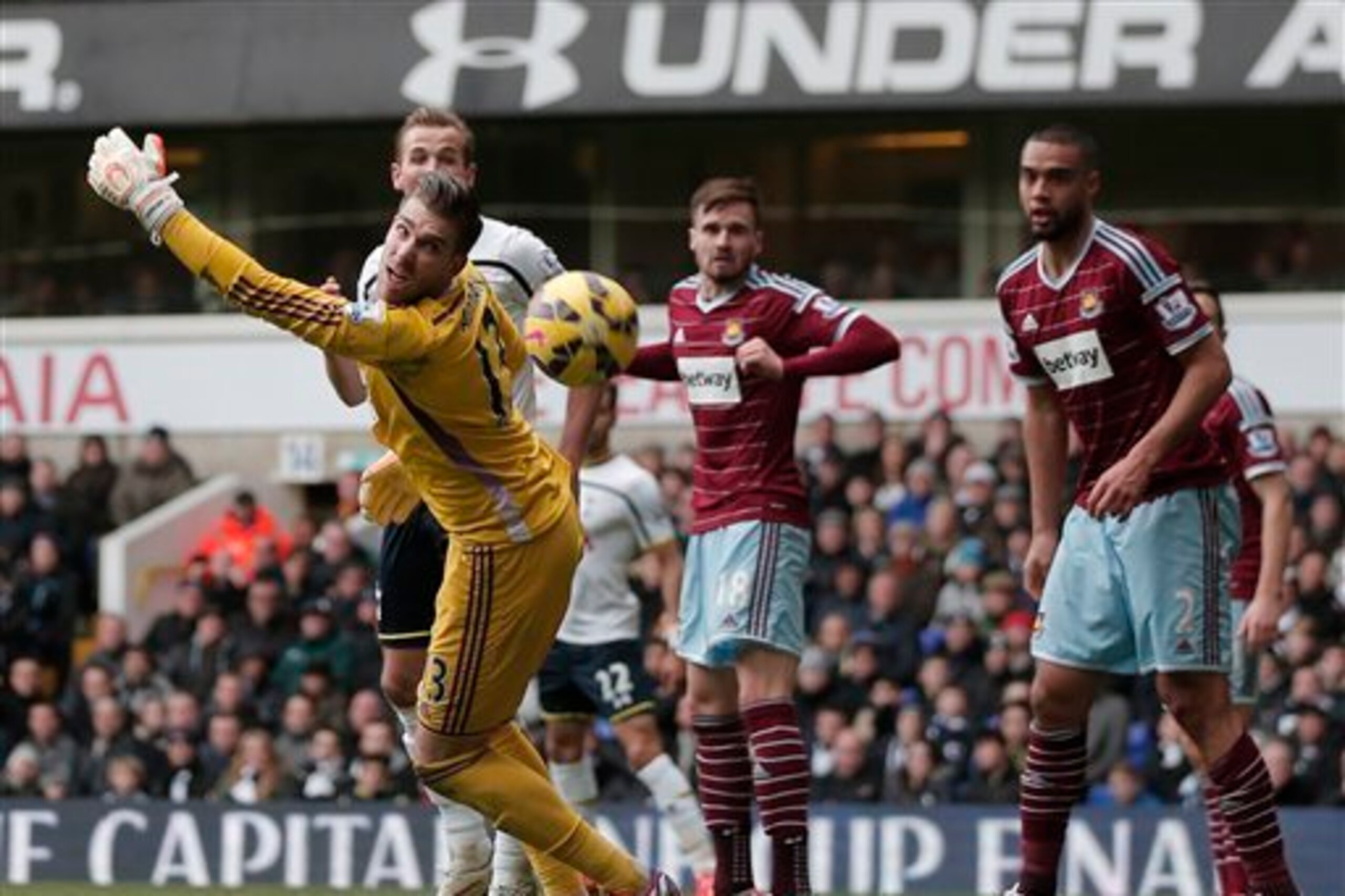 Rose's shot went beyond West Ham goalkeeper Adrian and brought Spurs back into the game on Sunday.