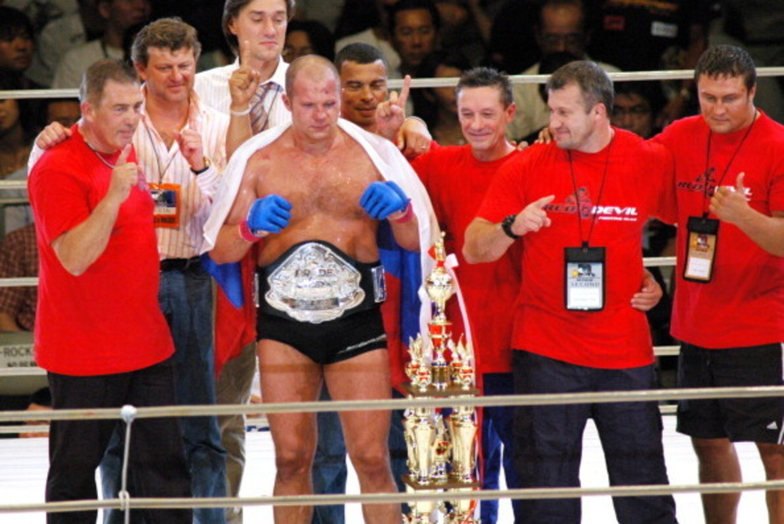 Emelianenko Fedor, the Winner of the PRIDE Heavy Weight Title Match (Photo by Tomokazu Tazawa/Getty Images) Emelianenko Fedor, the Winner of the PRIDE Heavy Weight Title Match (Photo by Tomokazu Tazawa/Getty Images)