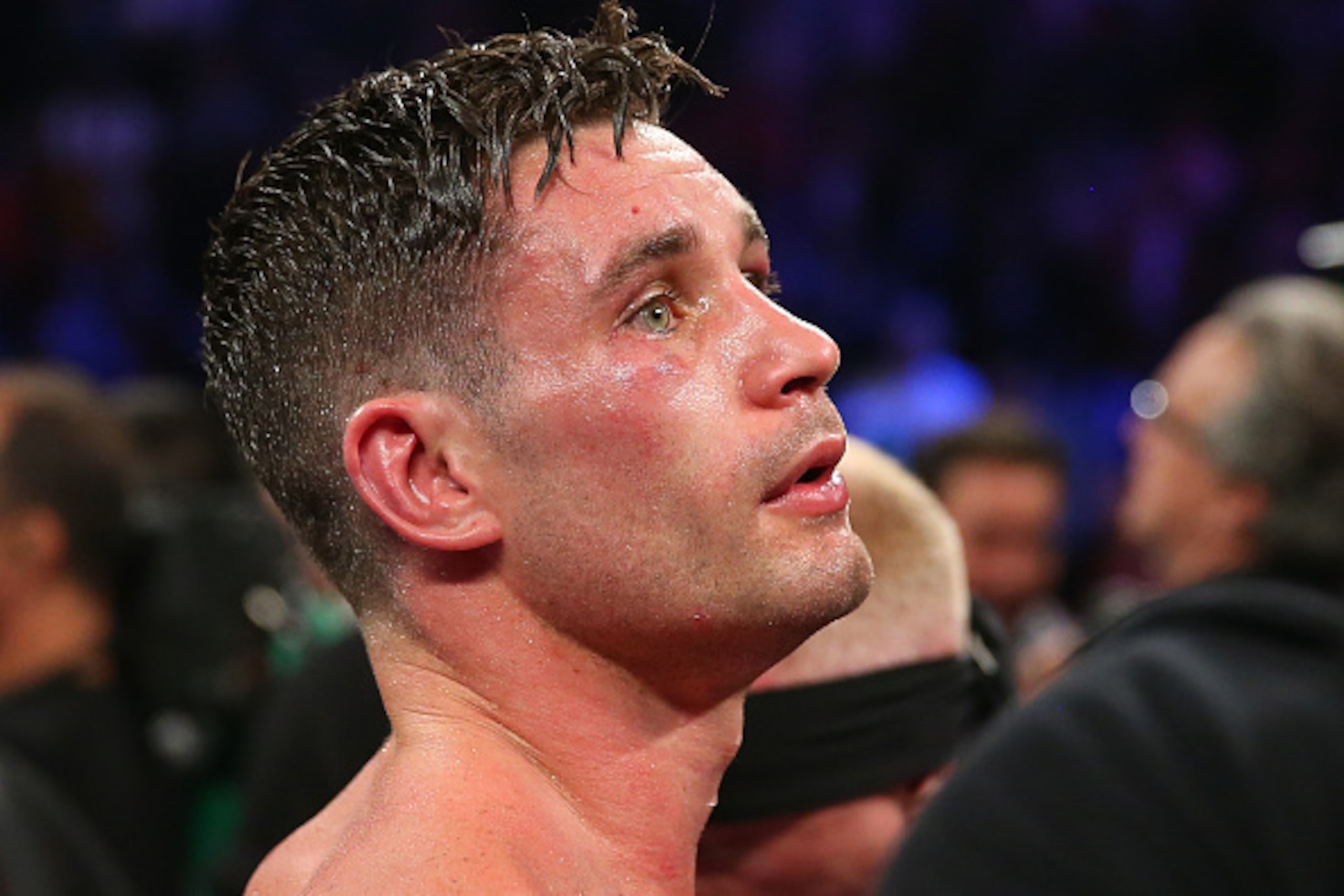 MACAU - NOVEMBER 23: Chris Algieri of the United States looks on after losing against Manny Pacquiao of the Philippines during the WBO world welterweight title at The Venetian on November 23, 2014 in Macau, Macau. (Photo by Chris Hyde/Getty Images) MACAU - NOVEMBER 23: Chris Algieri of the United States looks on after losing against Manny Pacquiao of the Philippines during the WBO world welterweight title at The Venetian on November 23, 2014 in Macau, Macau. (Photo by Chris Hyde/Getty Images)
