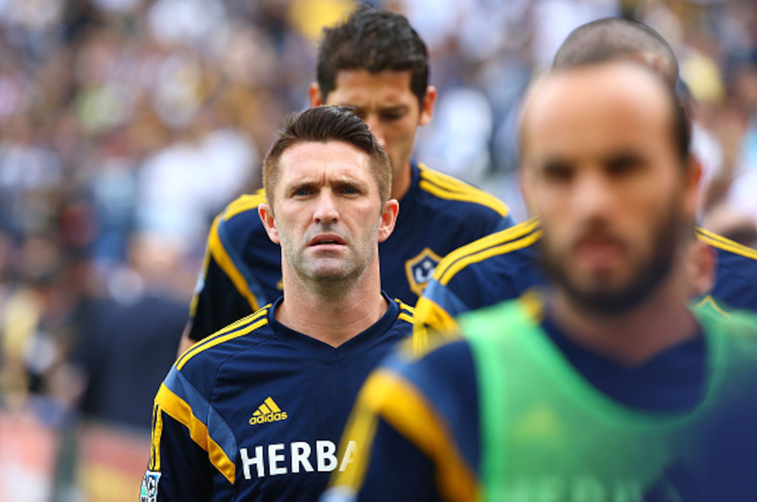 LOS ANGELES, CA - DECEMBER 07:  Robbie Keane #7 of the Los Angeles Galaxy trains prior to the 2014 MLS Cup match between the New England Revolution and the Los Angeles Galaxy on December 7, 2014 in Los Angeles, California.  (Photo by Victor Decolongon/Get