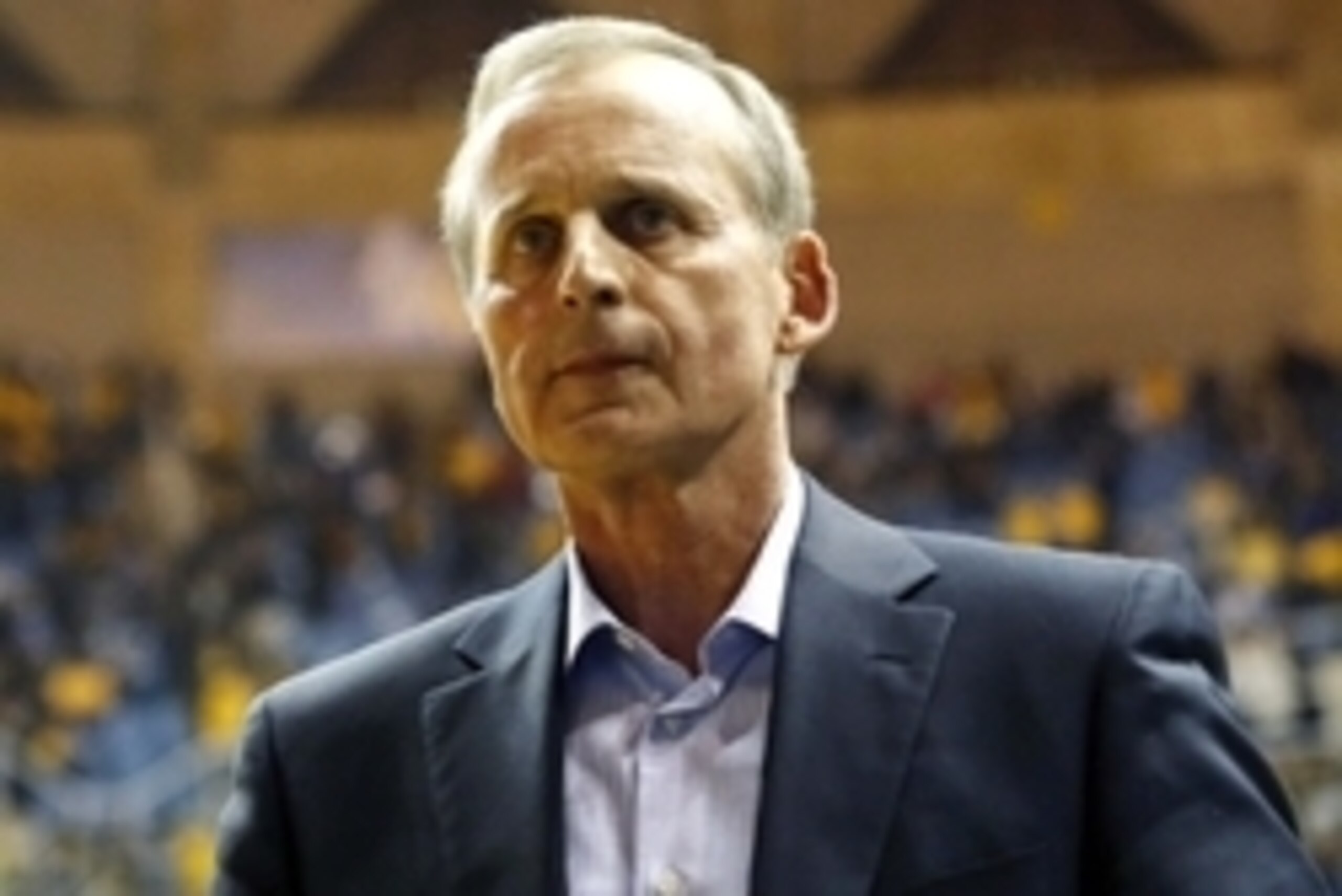 Feb 24, 2015; Morgantown, WV, USA; Texas Longhorns head coach Rick Barnes looks on against the West Virginia Mountaineers during the second half at WVU Coliseum. The Mountaineers won 71-64. Mandatory Credit: Aaron Doster-USA TODAY Sports Feb 24, 2015; Morgantown, WV, USA; Texas Longhorns head coach Rick Barnes looks on against the West Virginia Mountaineers during the second half at WVU Coliseum. The Mountaineers won 71-64. Mandatory Credit: Aaron Doster-USA TODAY Sports