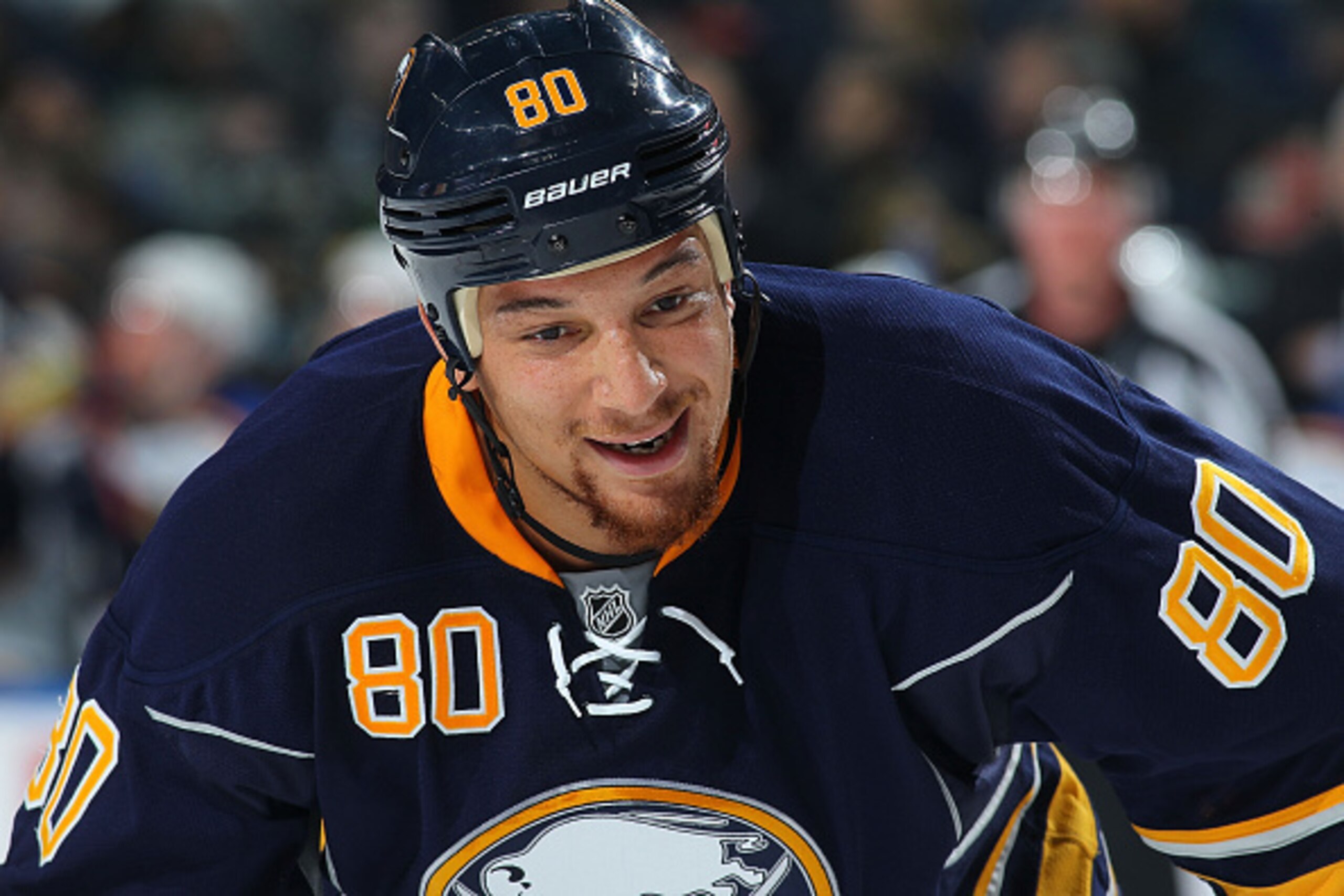 BUFFALO, NY - FEBRUARY 05: Chris Stewart #80 of the Buffalo Sabres skates against the St. Louis Blues on February 5, 2015 at the First Niagara Center in Buffalo, New York. (Photo by Bill Wippert/NHLI via Getty Images) BUFFALO, NY - FEBRUARY 05: Chris Stewart #80 of the Buffalo Sabres skates against the St. Louis Blues on February 5, 2015 at the First Niagara Center in Buffalo, New York. (Photo by Bill Wippert/NHLI via Getty Images)