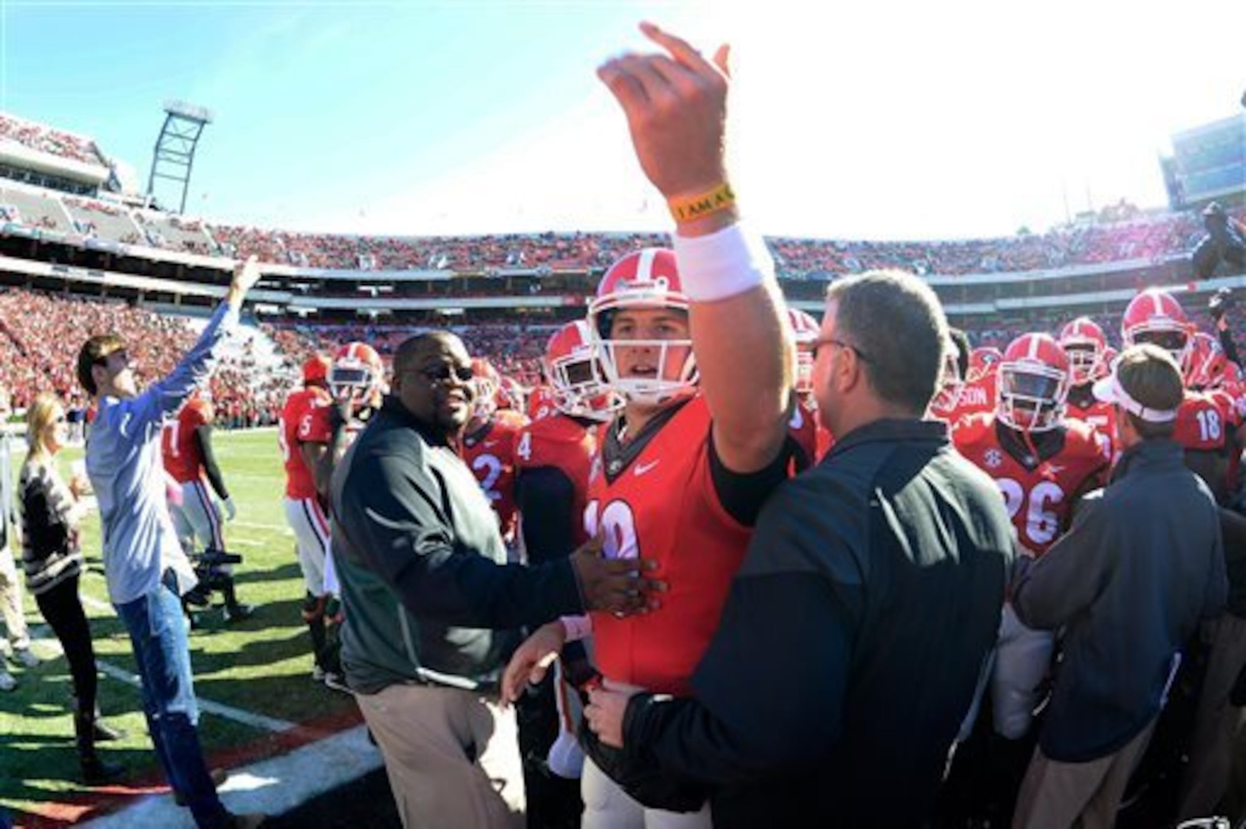 Bauta celebrates a win.