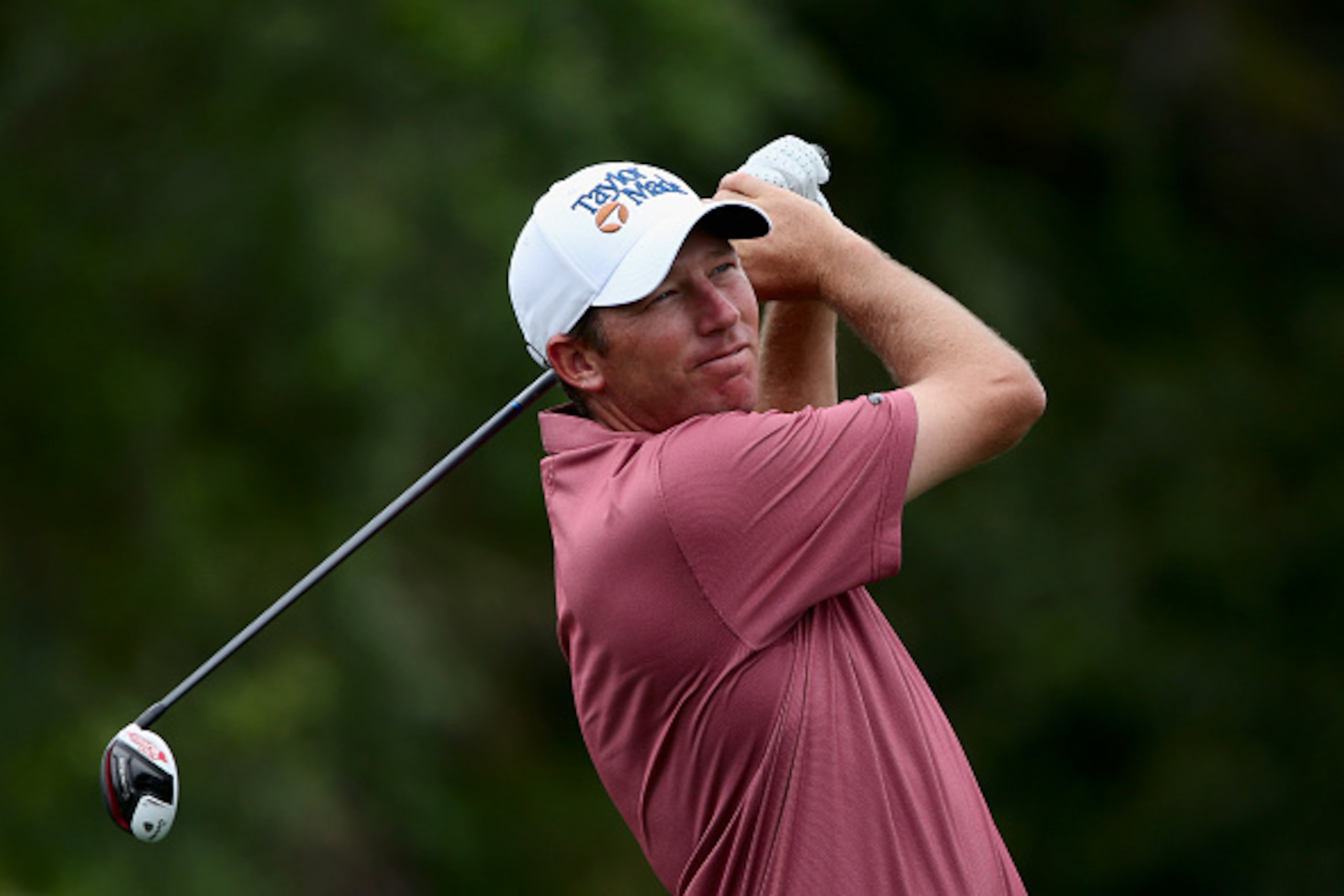 PALM BEACH GARDENS, FL - FEBRUARY 26:  Jim Herman plays his shot on the eighth tee during the first round of The Honda Classic at PGA National Resort & Spa - Champion Course on February 26, 2015 in Palm Beach Gardens, Florida.  (Photo by Sam Greenwood/Get