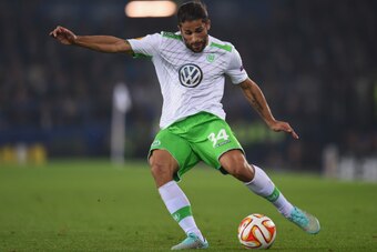 LIVERPOOL, ENGLAND - SEPTEMBER 18:  Ricardo Rodriguez of VfL Wolfsburg in action during the UEFA Europa League match betwwen Everton FC and VfL Wolfsburg at Goodison Park212 on September 18, 2014 in Liverpool, United Kingdom.  (Photo by Shaun Botterill/Ge