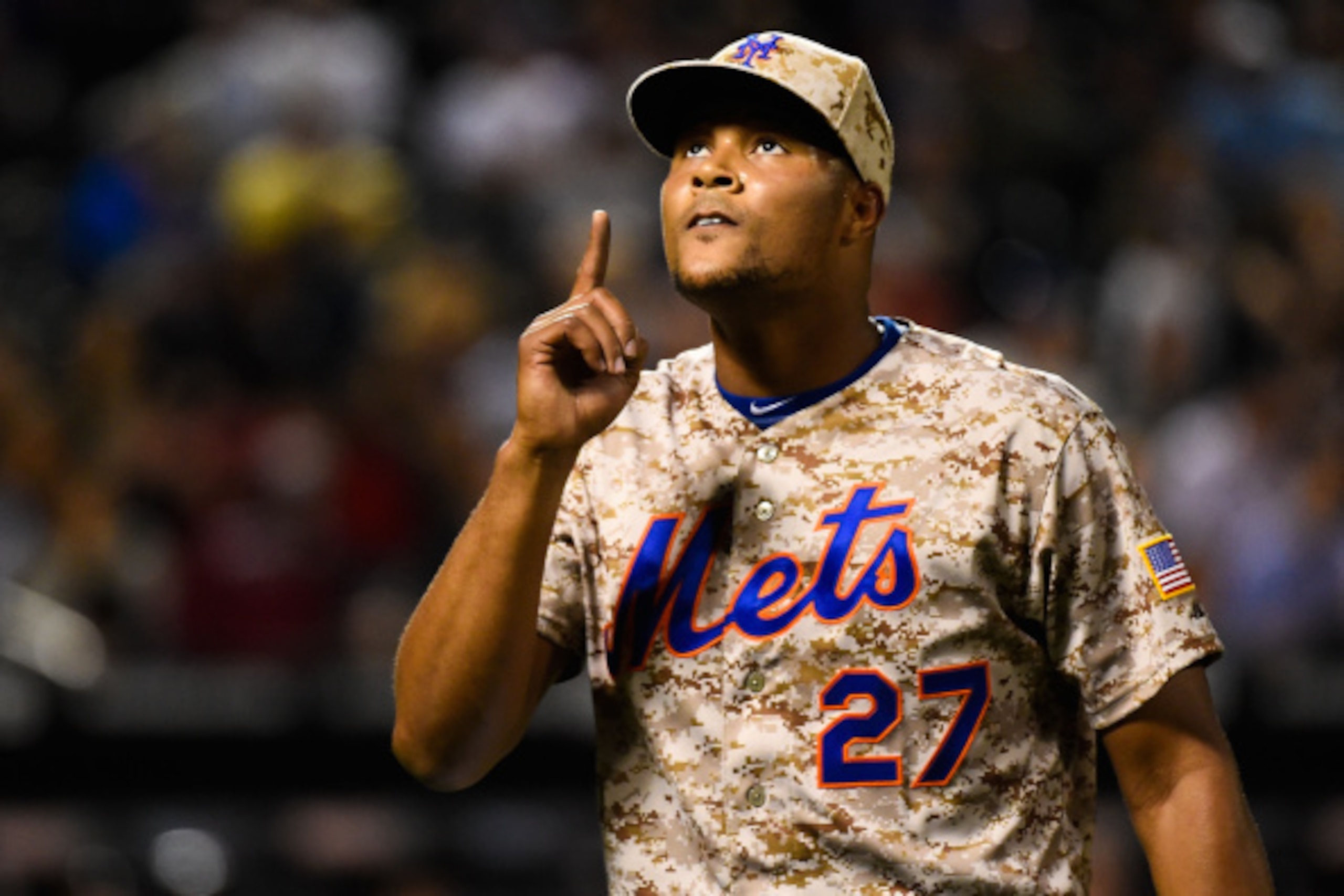 NEW YORK, NY - SEPTEMBER 15: Jeurys Familia #27 of the New York Mets walks off the field after being relieved during a game against the Miami Marlins on September 15, 2014 at Citi Field in the Flushing neighborhood of the Queens borough of New York City. NEW YORK, NY - SEPTEMBER 15: Jeurys Familia #27 of the New York Mets walks off the field after being relieved during a game against the Miami Marlins on September 15, 2014 at Citi Field in the Flushing neighborhood of the Queens borough of New York City.
