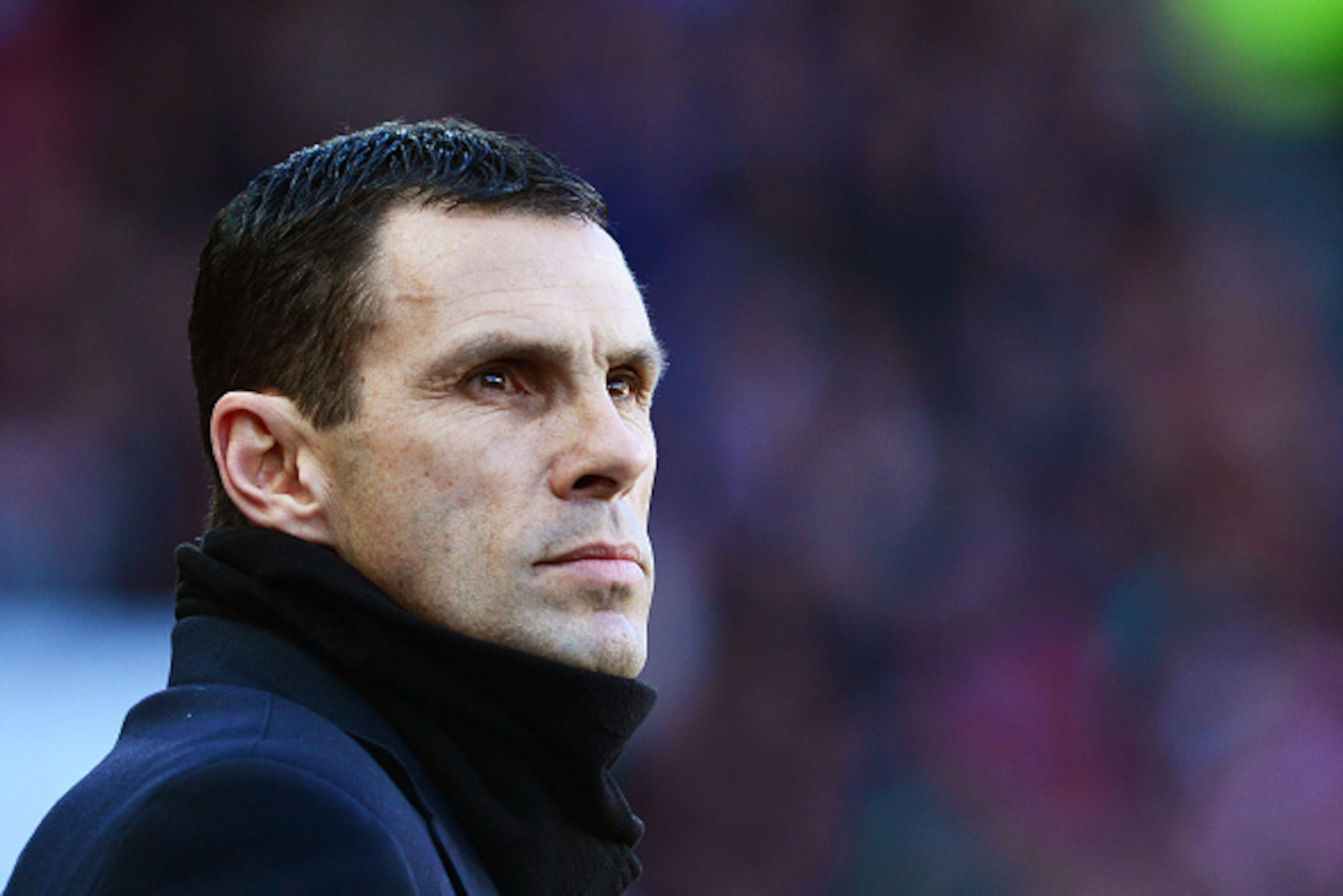 SUNDERLAND, ENGLAND - FEBRUARY 21:  Gustavo Poyet the manager of Sunderland during the Barclays Premier League match between Sunderland and West Bromwich Albion at Stadium of Light on February 21, 2015 in Sunderland, England.  (Photo by Mark Runnacles/Get
